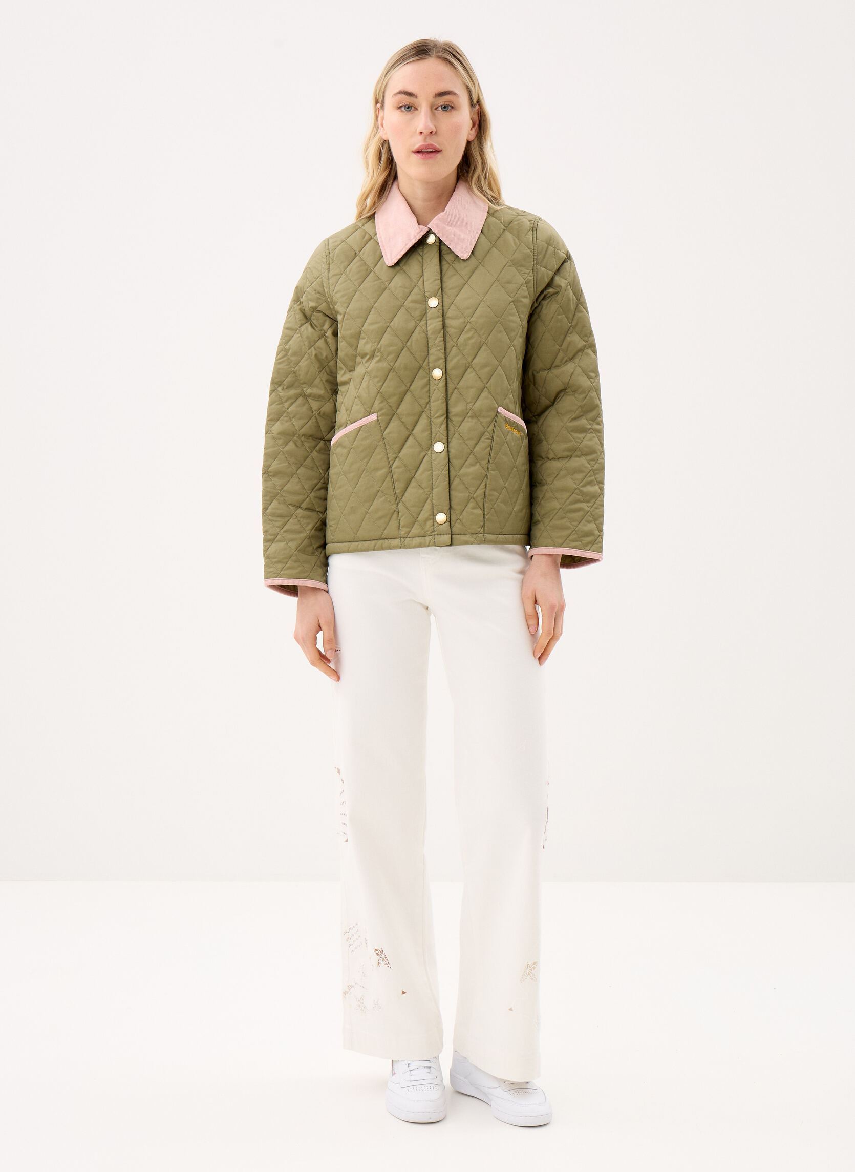 Doudounes Icons Cropped Liddesdale Quilted Jacket femme vert Barbour Doudounes Icons Cropped Liddesdale Quilted Jacket femme vert BLEACHED OLIVE/ANCIENT/GA