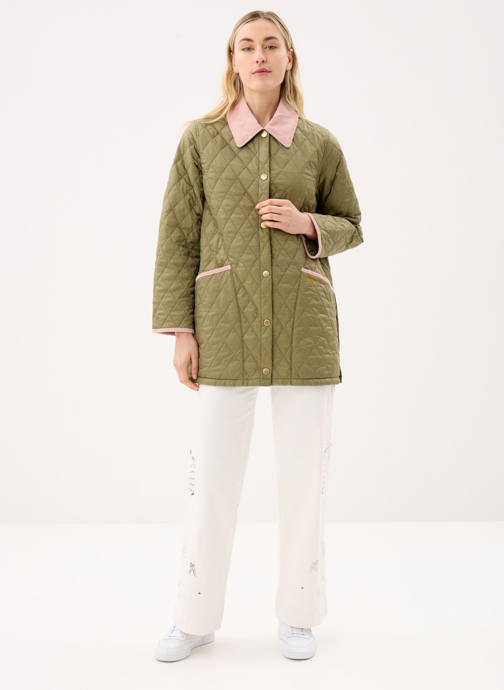 Parkas Icons Modern Liddesdale Quilted Jacket femme vert Barbour Parkas Icons Modern Liddesdale Quilted Jacket femme vert BLEACHED OLIVE/ANCIENT/GA