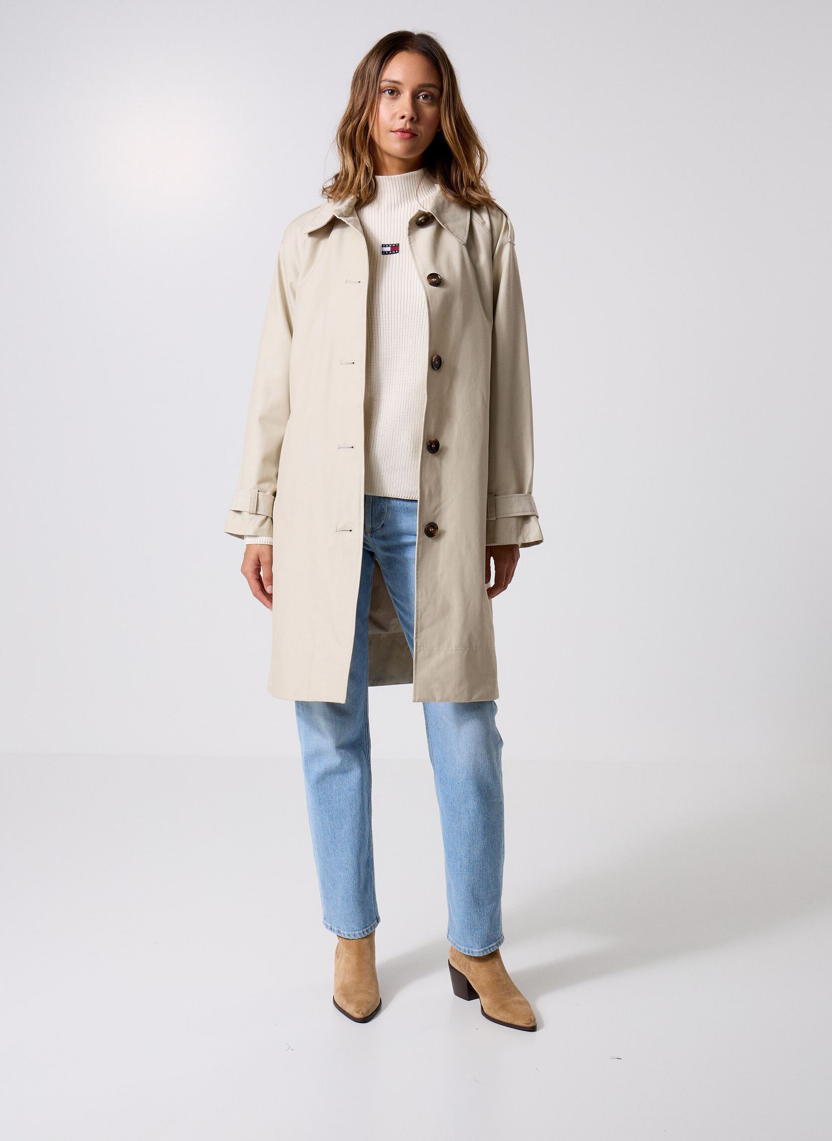Trenchcoats Maia Showerproof Jacket dames wit Barbour Trenchcoats Maia Showerproof Jacket dames wit MIST/HESSIAN TARTAN