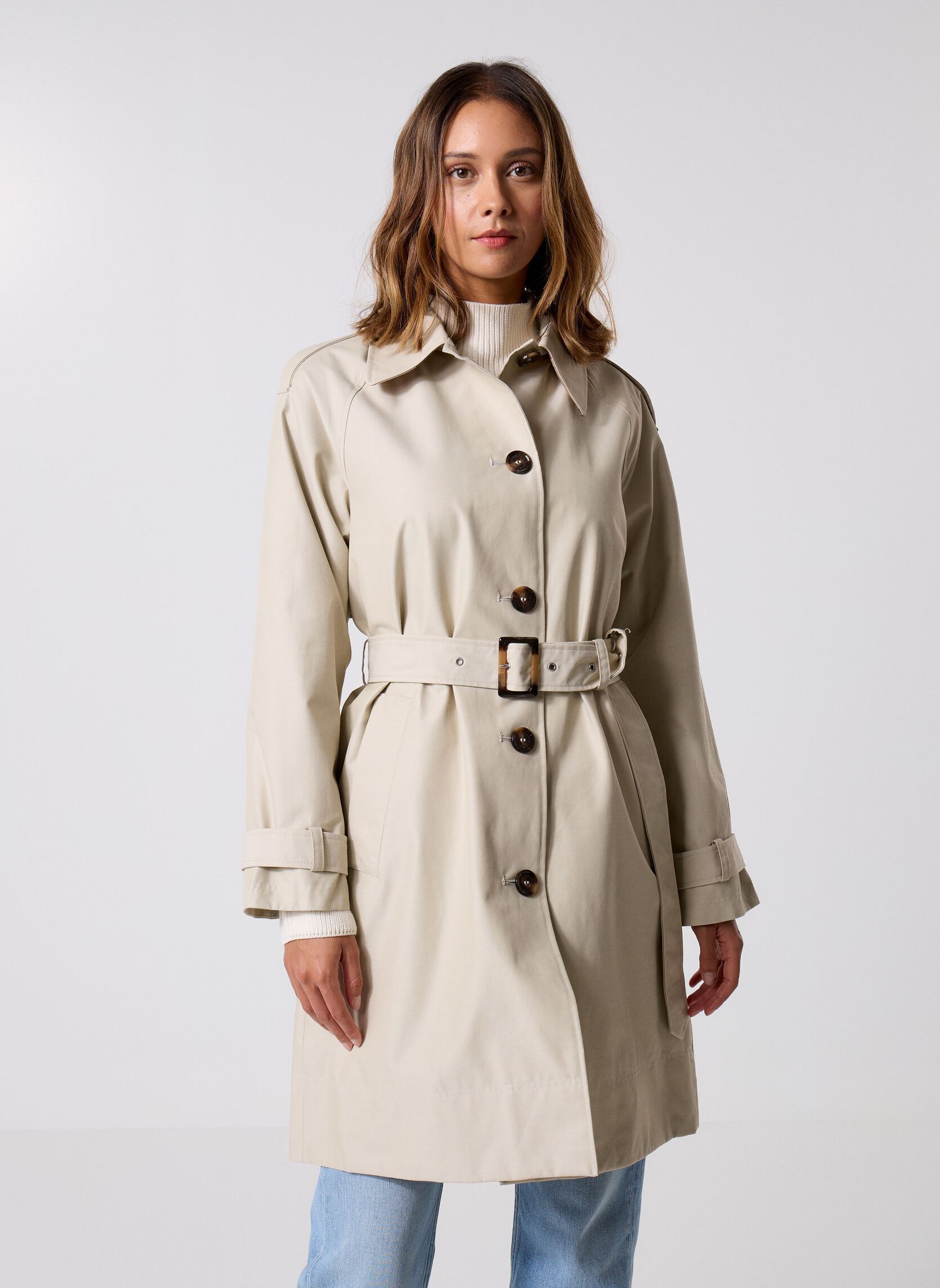 Trenchcoats Maia Showerproof Jacket dames wit Barbour Trenchcoats Maia Showerproof Jacket dames wit MIST/HESSIAN TARTAN