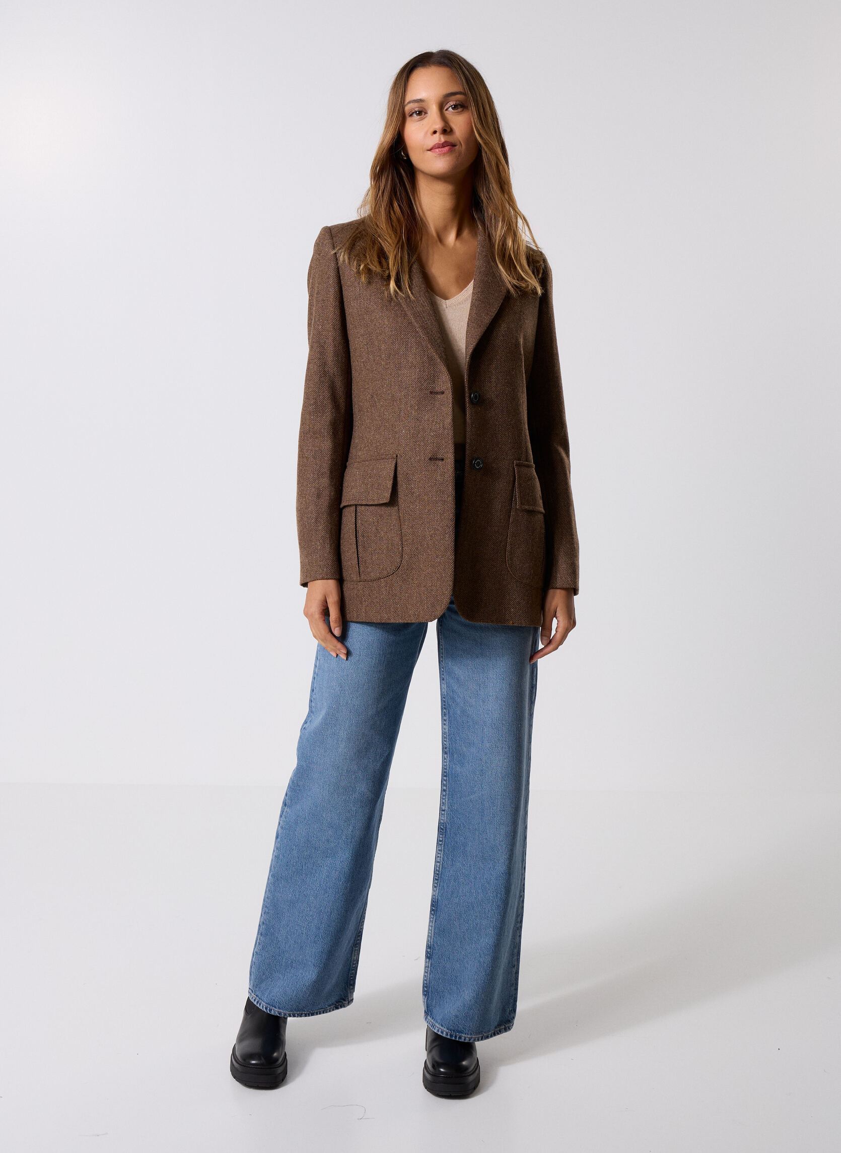 Blazer Elm Tailored Jacket dames bruin Barbour Blazer Elm Tailored Jacket dames bruin MILITARY BROWN