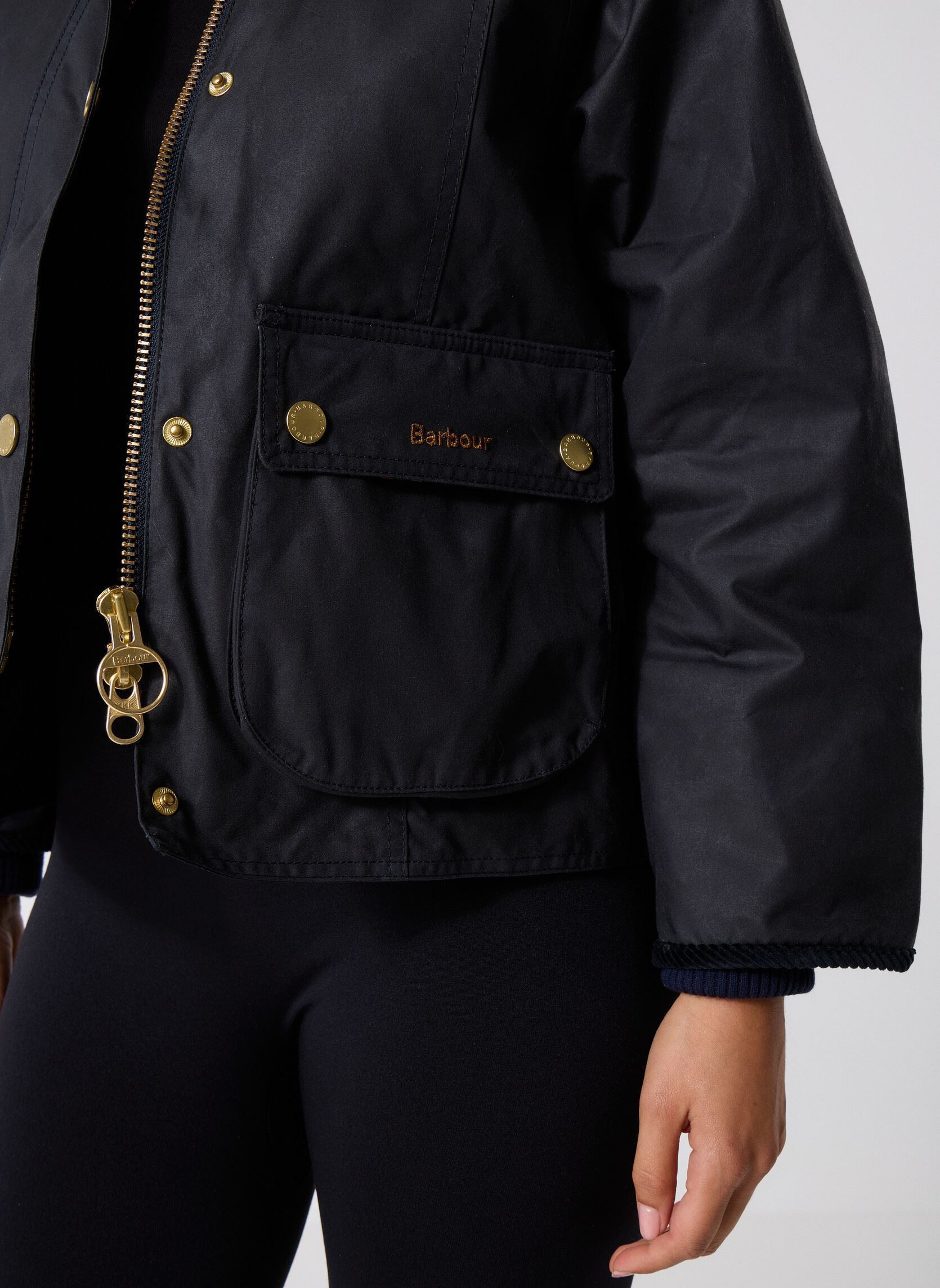 Parkas Cropped Beadnell Wax Jacket femme bleu Barbour Parkas Cropped Beadnell Wax Jacket femme bleu NAVY-CLASSIC