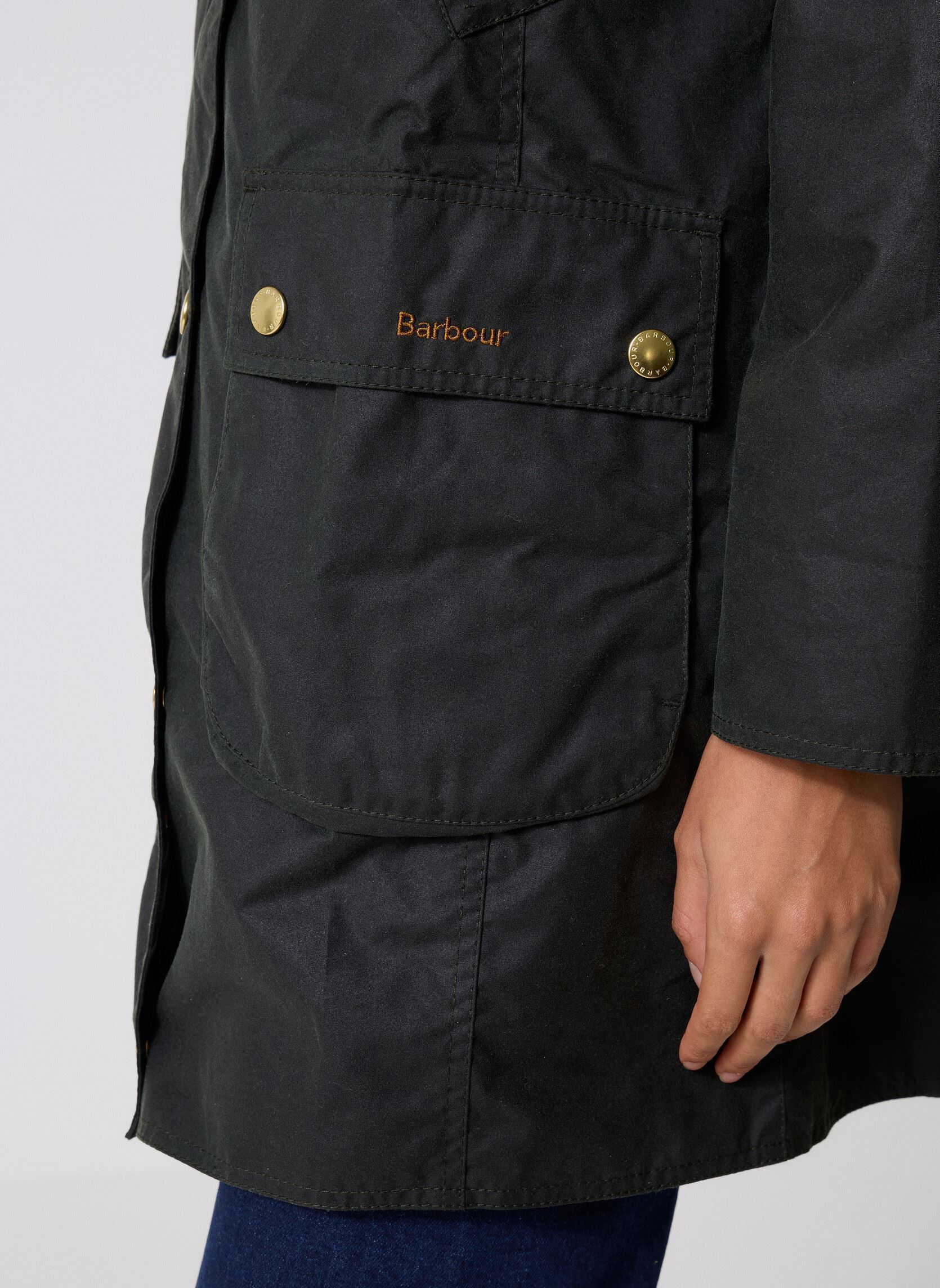 Winterjas Long Beadnell Wax Jacket dames groen Barbour Winterjas Long Beadnell Wax Jacket dames groen SAGE/ANCIENT