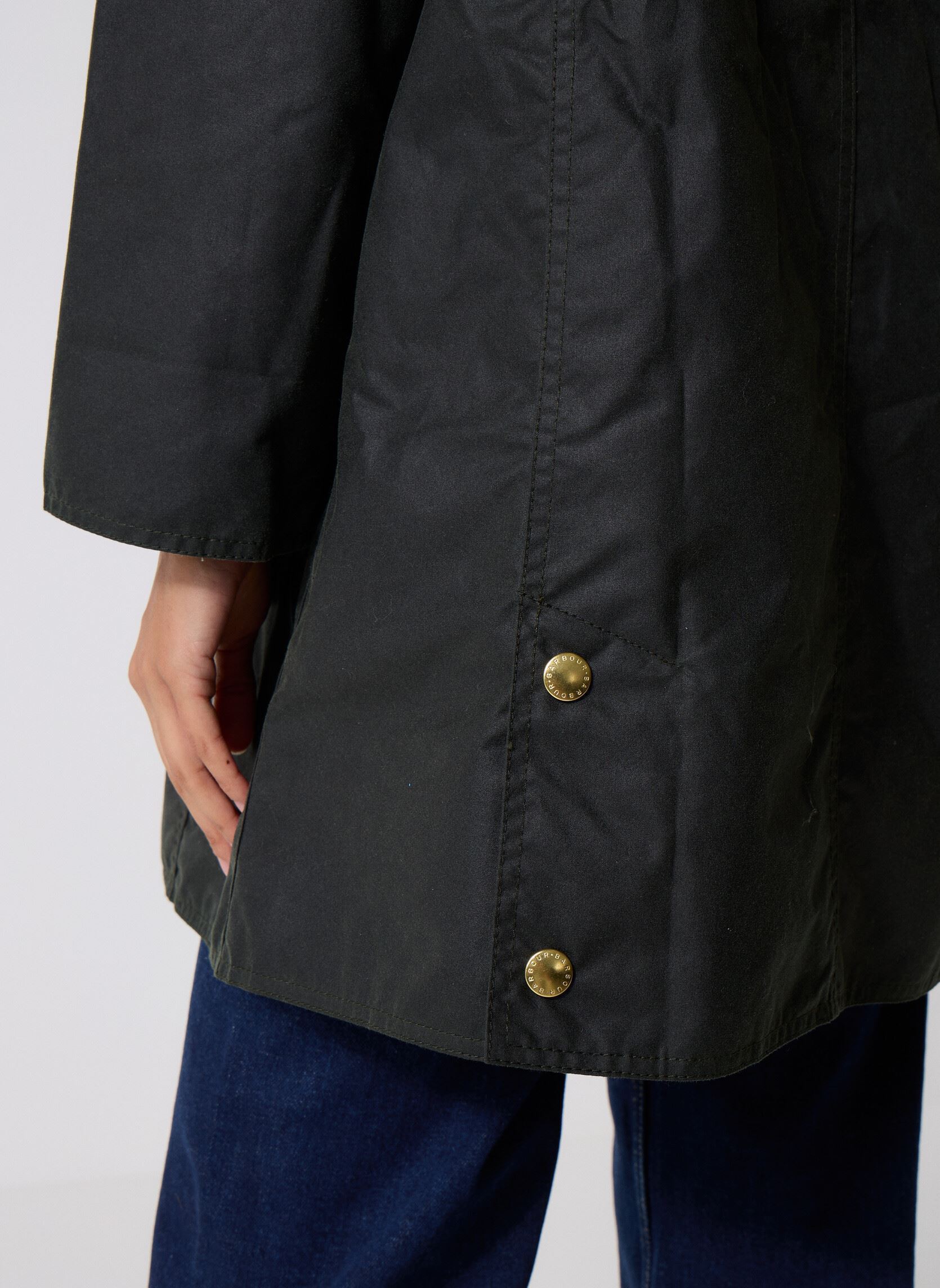 Winterjas Long Beadnell Wax Jacket dames groen Barbour Winterjas Long Beadnell Wax Jacket dames groen SAGE/ANCIENT