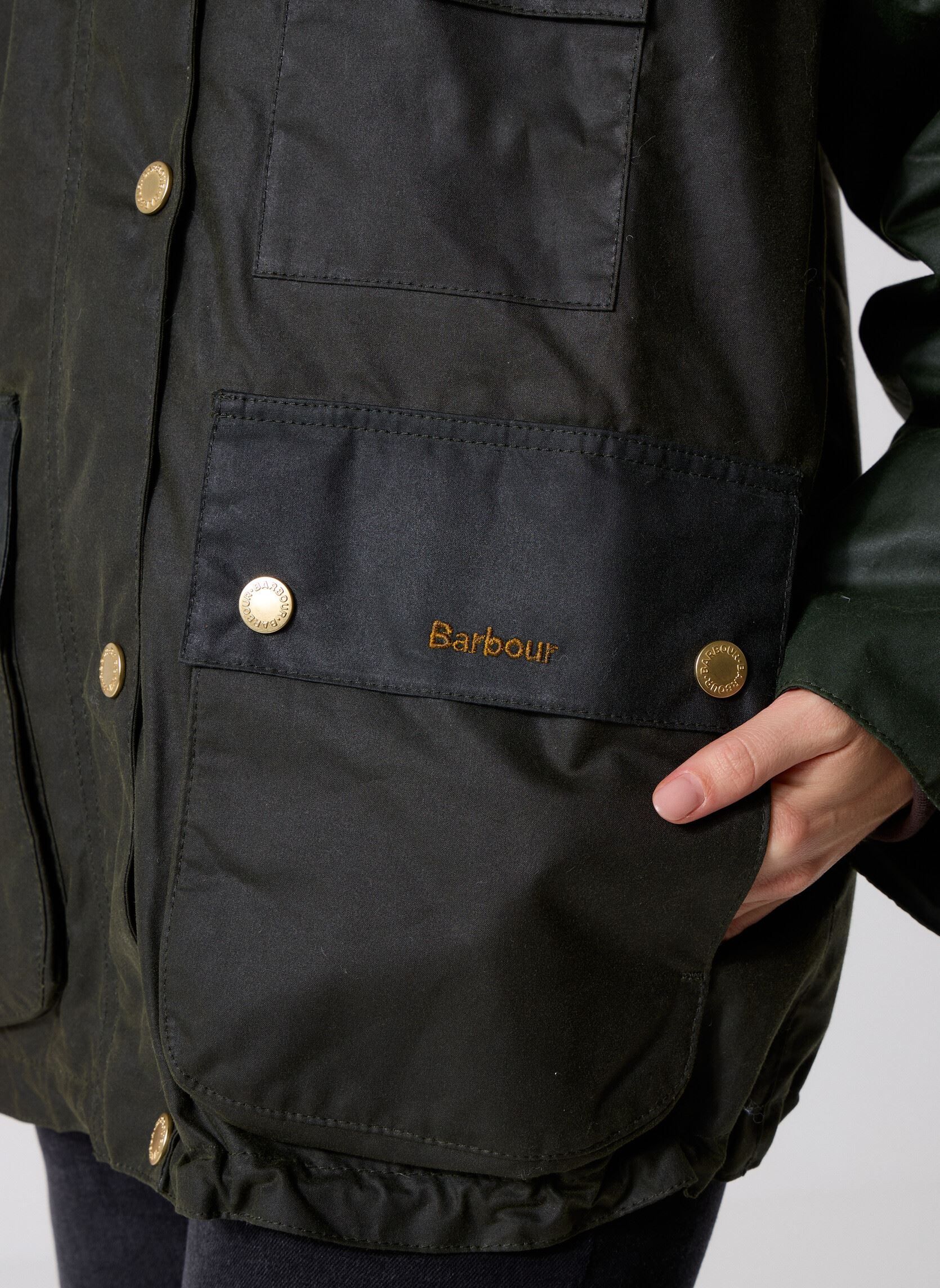 Winterjas Keeley Wax Jacket dames groen Barbour Winterjas Keeley Wax Jacket dames groen FERN/SAGE/DUFFLE BAG/ANCI