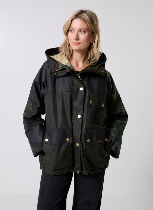 Barbour Parkas Keeley Wax Jacket femme vert