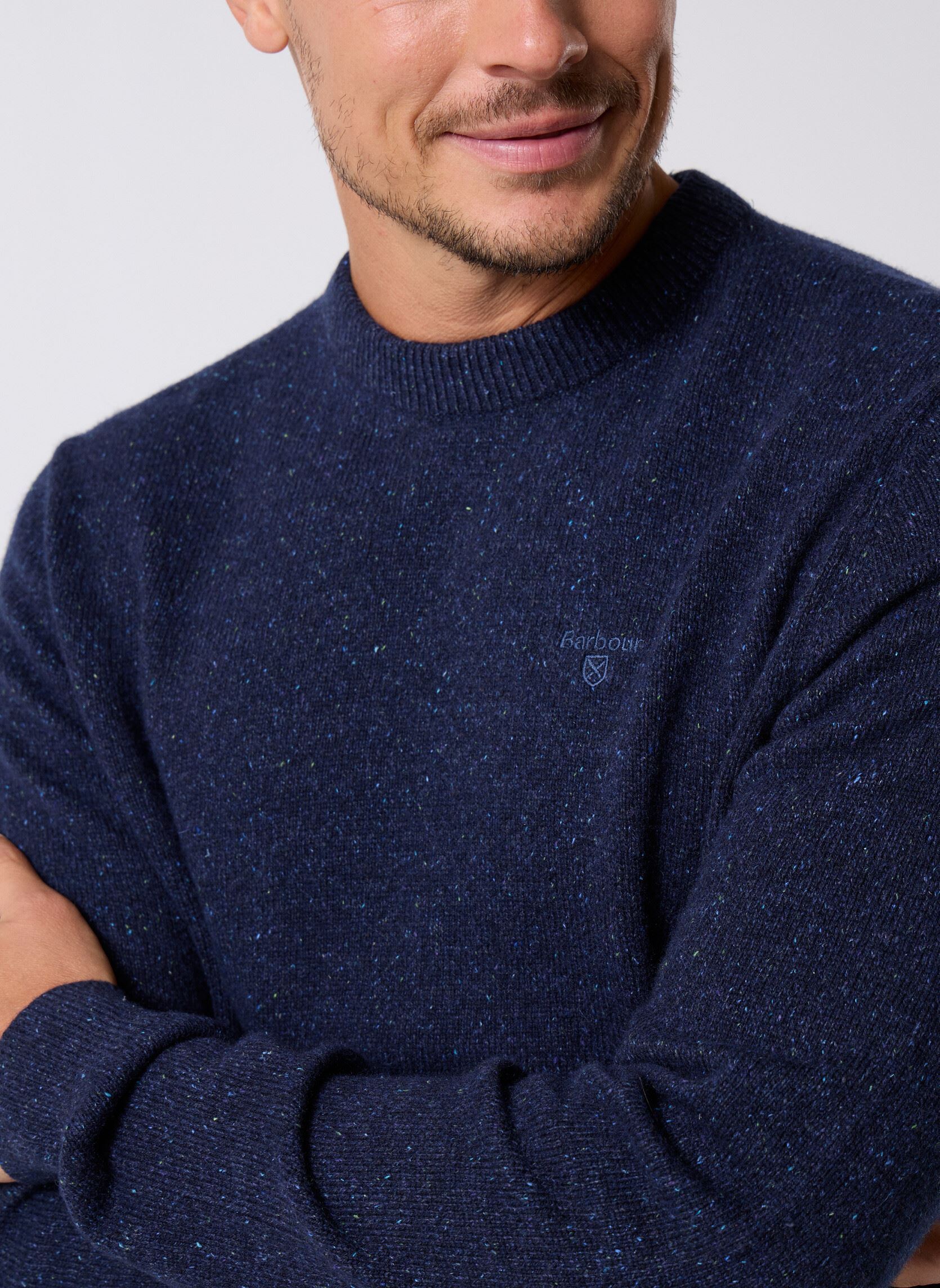 Sweats Essential Tisbury Crew Neck Sweater homme bleu Barbour Sweats Essential Tisbury Crew Neck Sweater homme bleu NAVY
