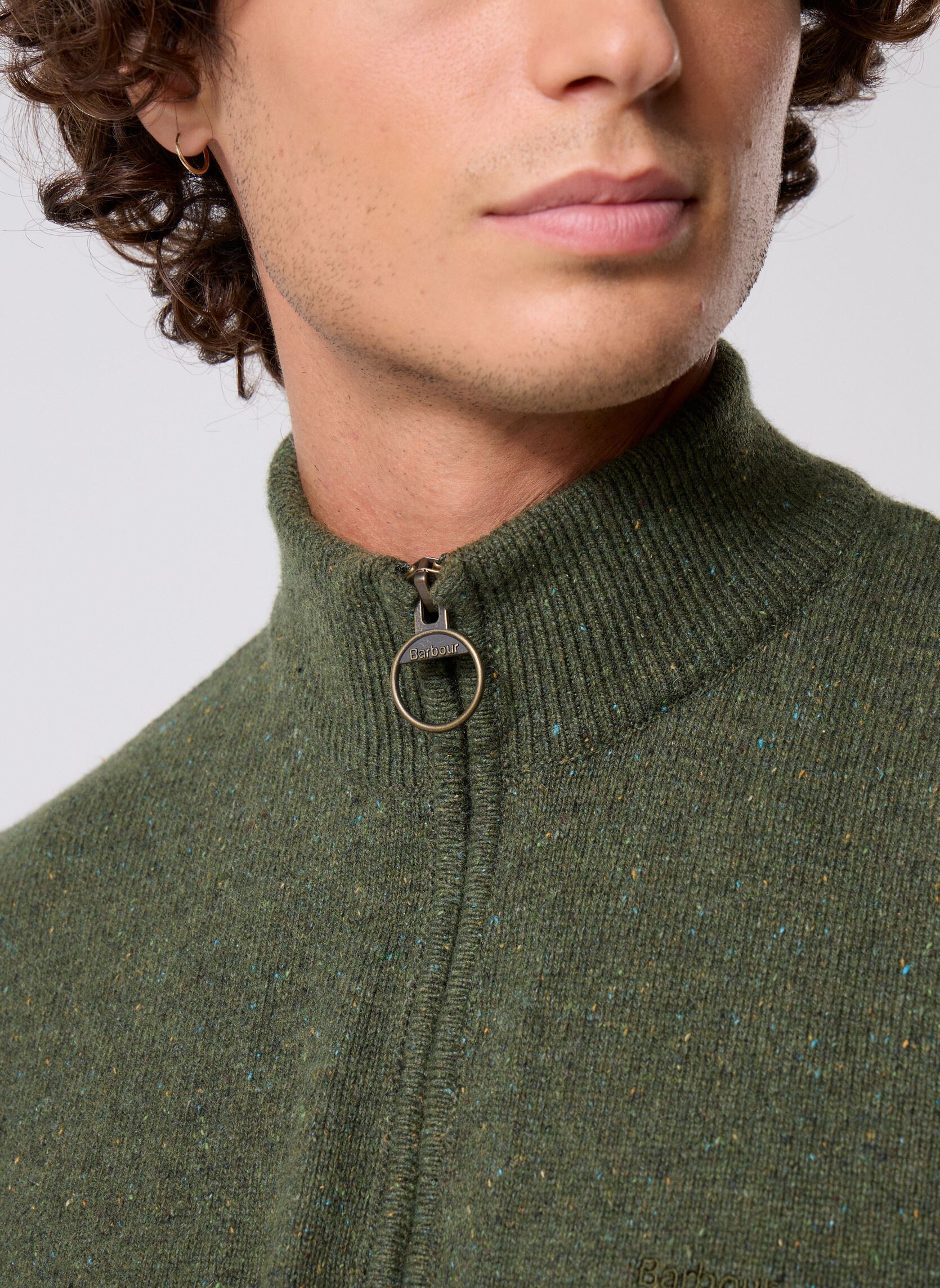 Pulls Essential Tisbury Half Zip Knitted Jump homme vert Barbour Pulls Essential Tisbury Half Zip Knitted Jump homme vert FOREST