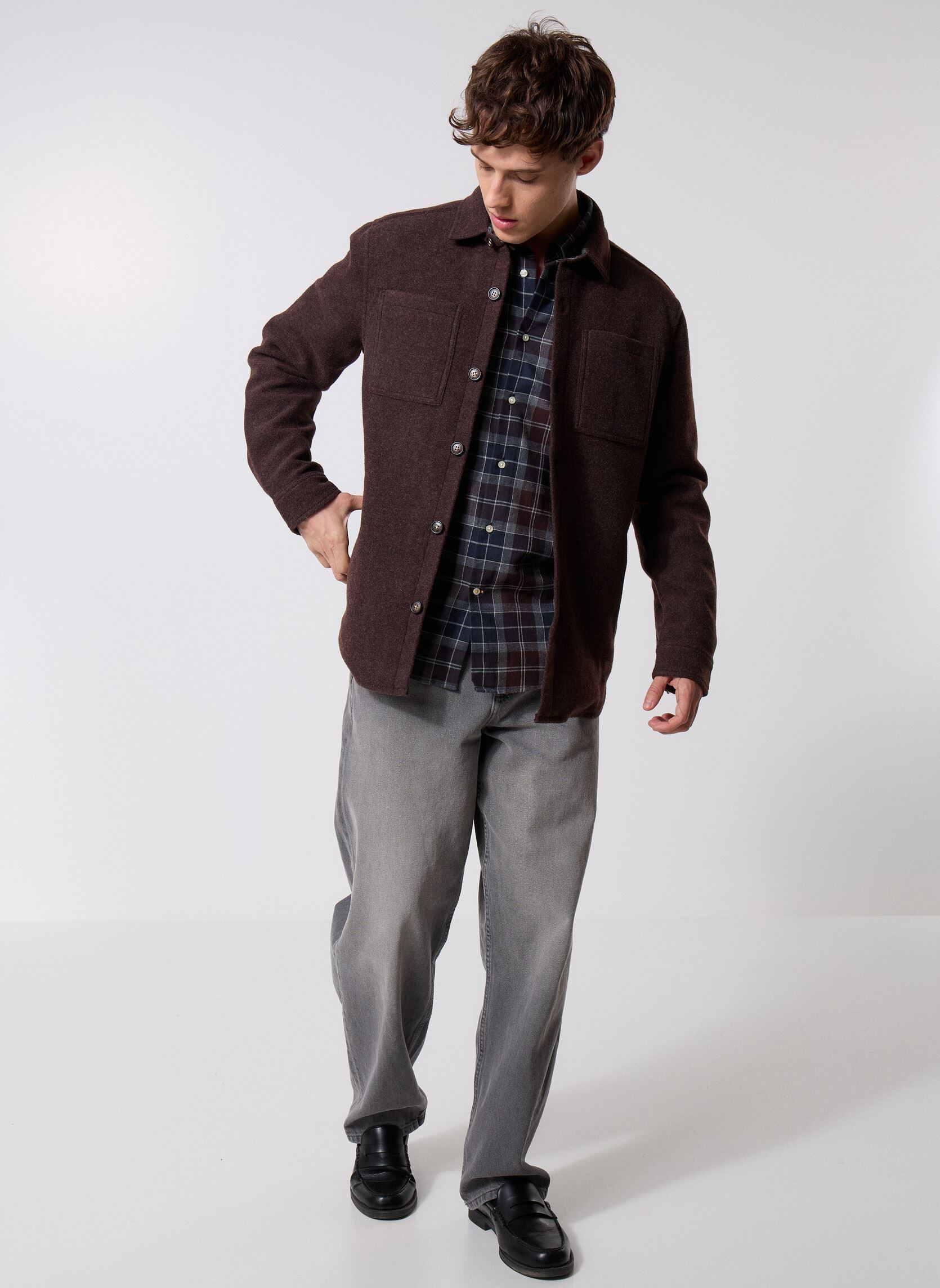 Vestes Marlow Tailored Wool Blend Overshirt homme marron Barbour Vestes Marlow Tailored Wool Blend Overshirt homme marron DARK OAK