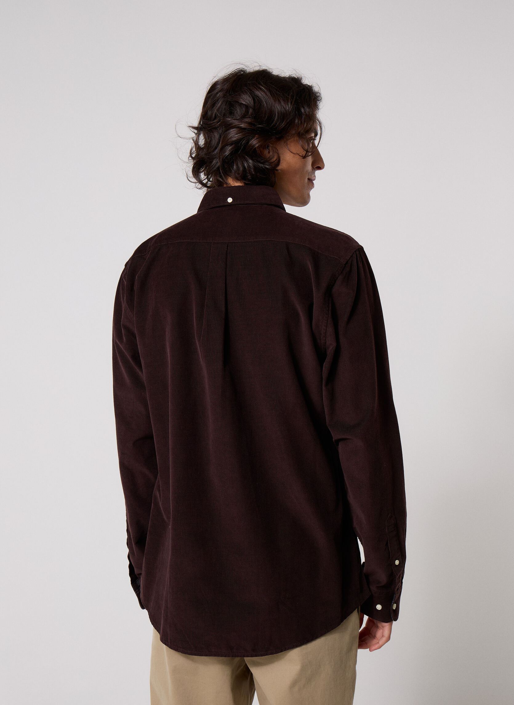 Chemises Ramsey Tailored Cord Shirt homme marron Barbour Chemises Ramsey Tailored Cord Shirt homme marron DARK OAK