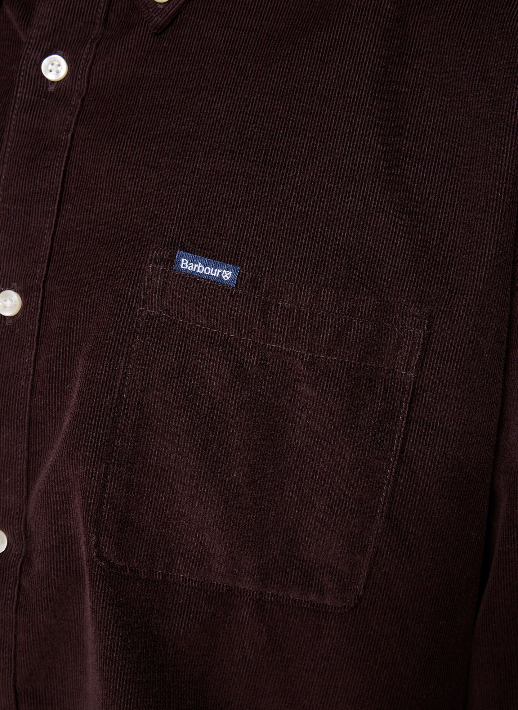 Chemises Ramsey Tailored Cord Shirt homme marron Barbour Chemises Ramsey Tailored Cord Shirt homme marron DARK OAK