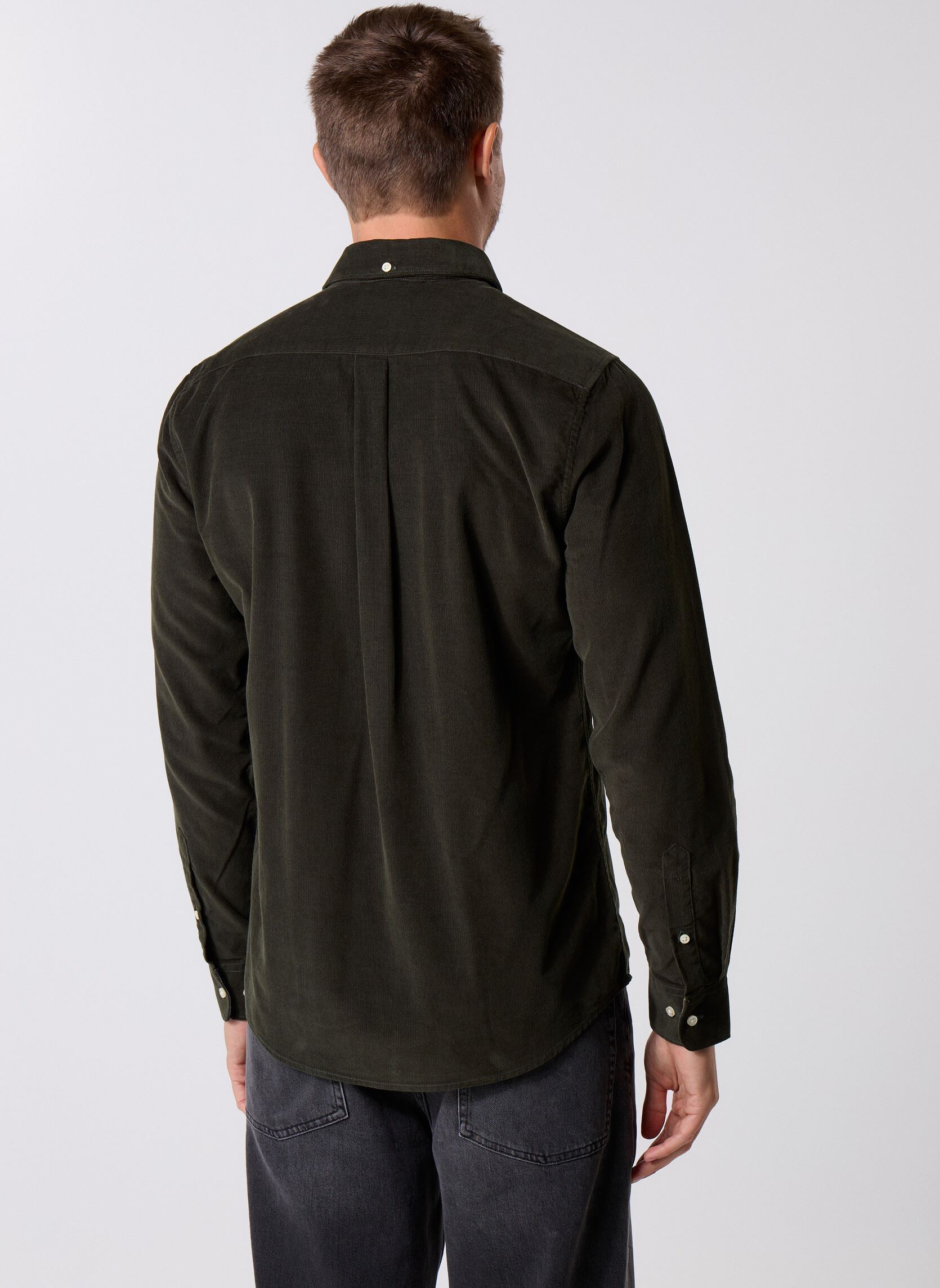 Camisas Ramsey Tailored Cord Shirt hombre verde Barbour Camisas Ramsey Tailored Cord Shirt hombre verde FOREST