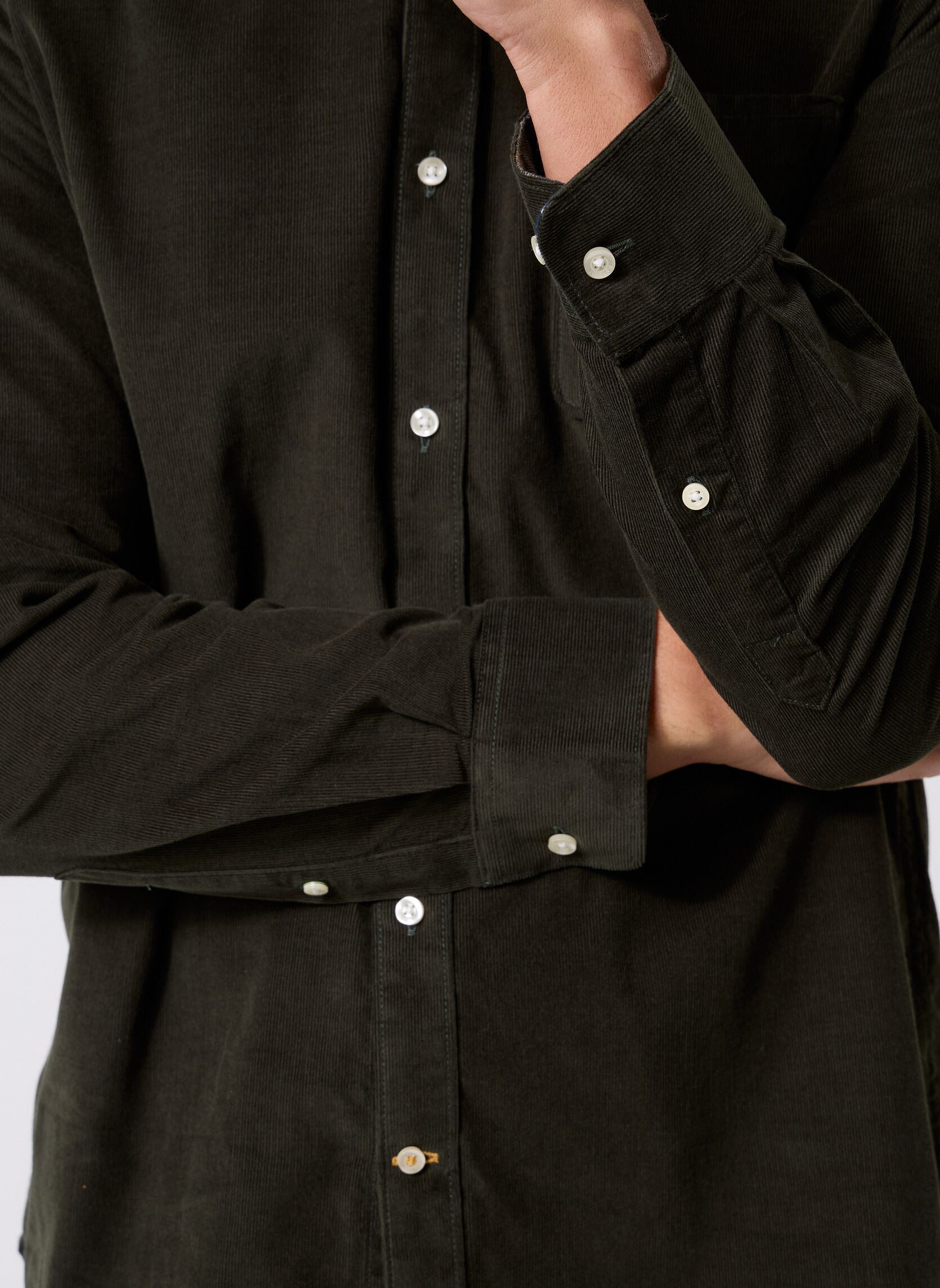 Camisas Ramsey Tailored Cord Shirt hombre verde Barbour Camisas Ramsey Tailored Cord Shirt hombre verde FOREST