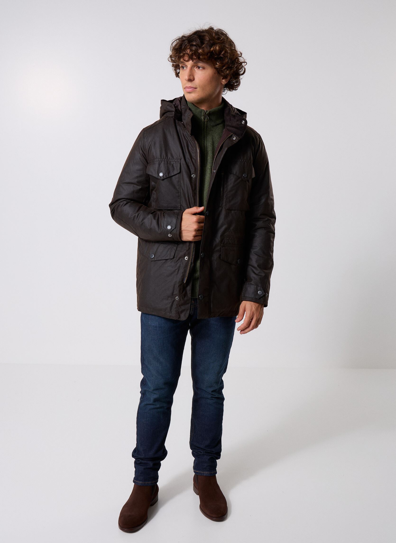 Parkas Winter Sapper Wax Jacket herren braun Barbour Parkas Winter Sapper Wax Jacket herren braun DARK BROWNMIDNIGHT OAK