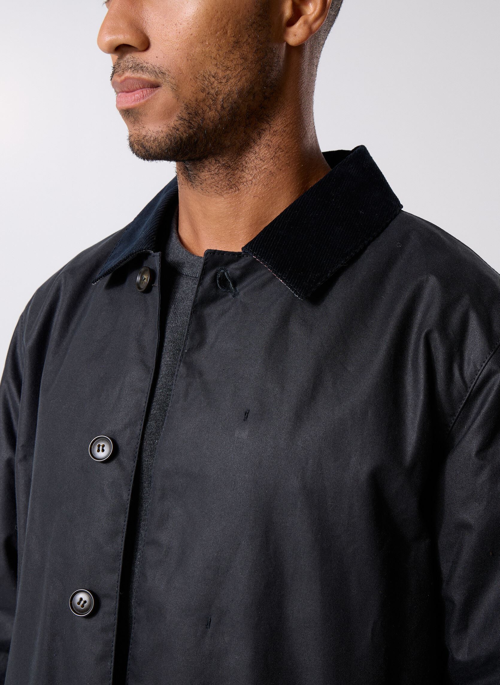 Winterjas Lorden Wax Mac heren blauw Barbour Winterjas Lorden Wax Mac heren blauw NAVY