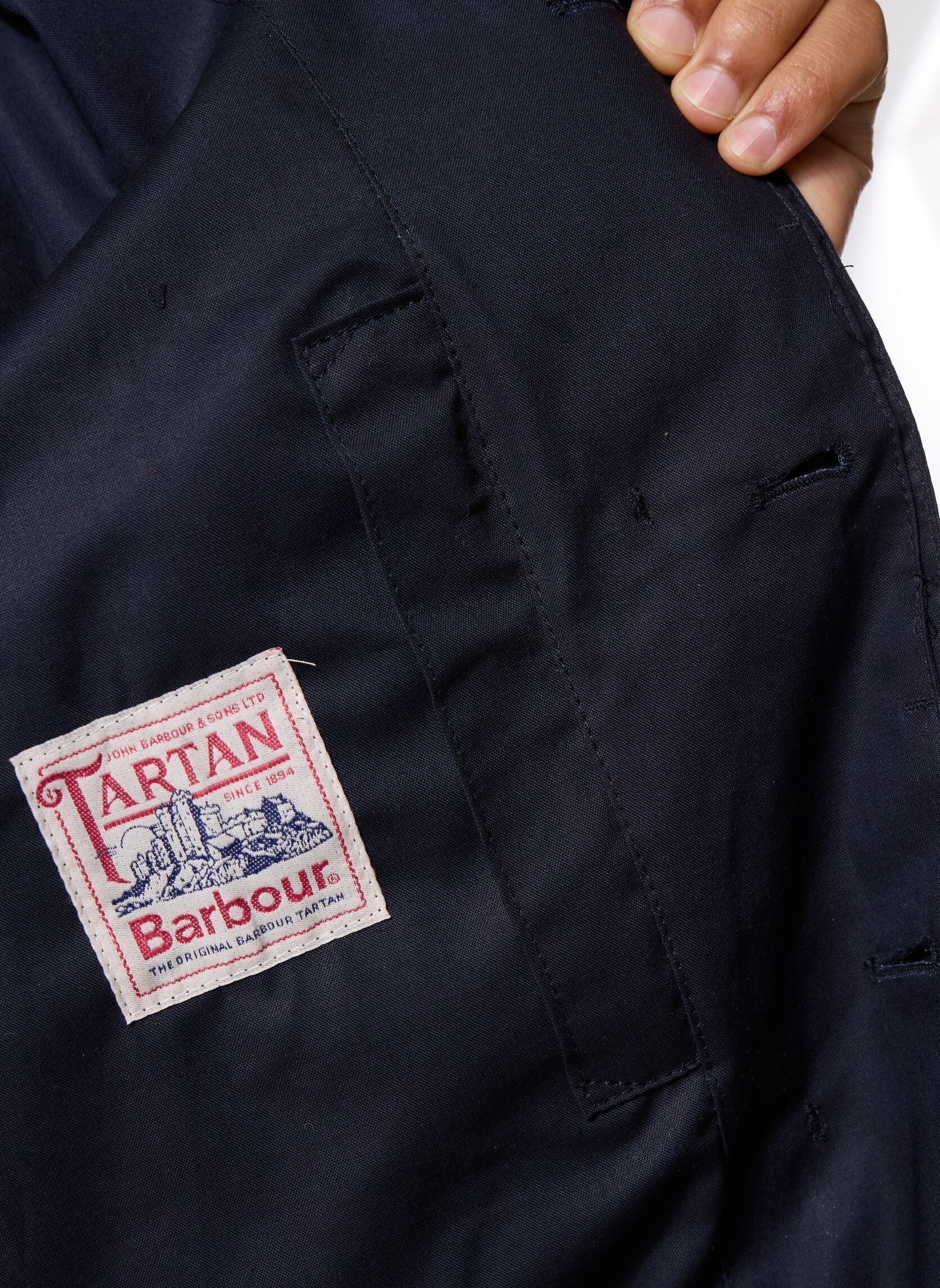 Winterjas Lorden Wax Mac heren blauw Barbour Winterjas Lorden Wax Mac heren blauw NAVY
