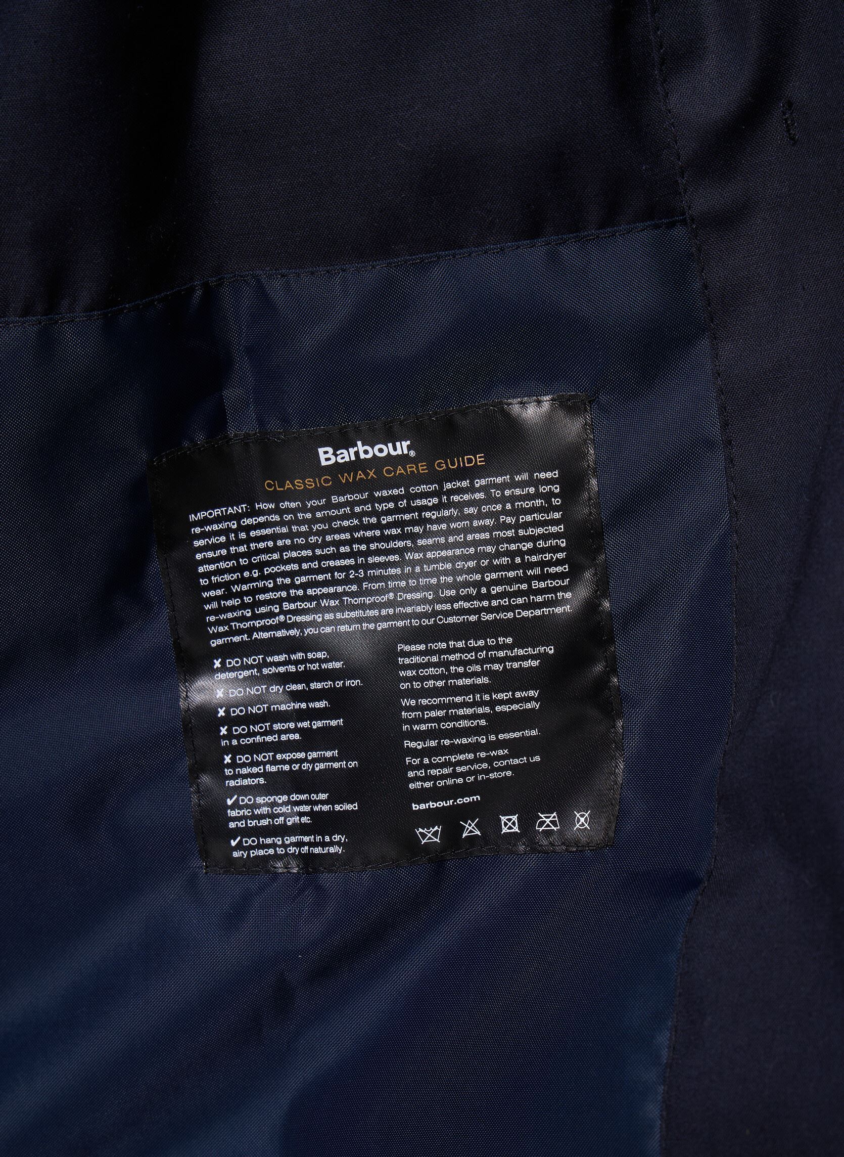 Winterjas Lorden Wax Mac heren blauw Barbour Winterjas Lorden Wax Mac heren blauw NAVY