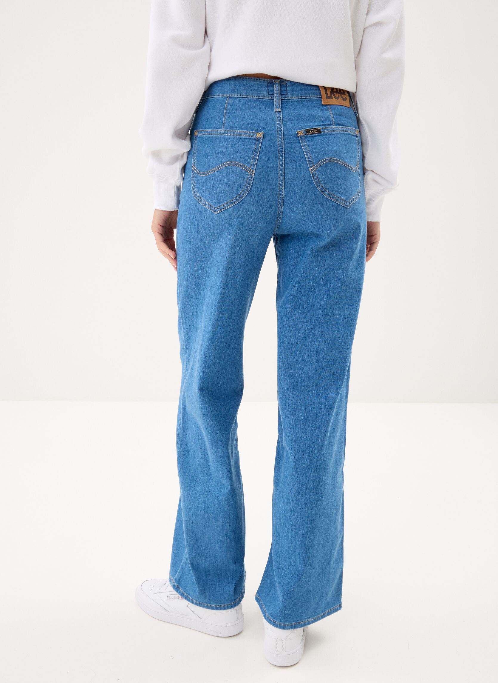 Wijde jeans / Flared Jeans Stella dames blauw Lee Wijde jeans / Flared Jeans Stella dames blauw DYE STAR