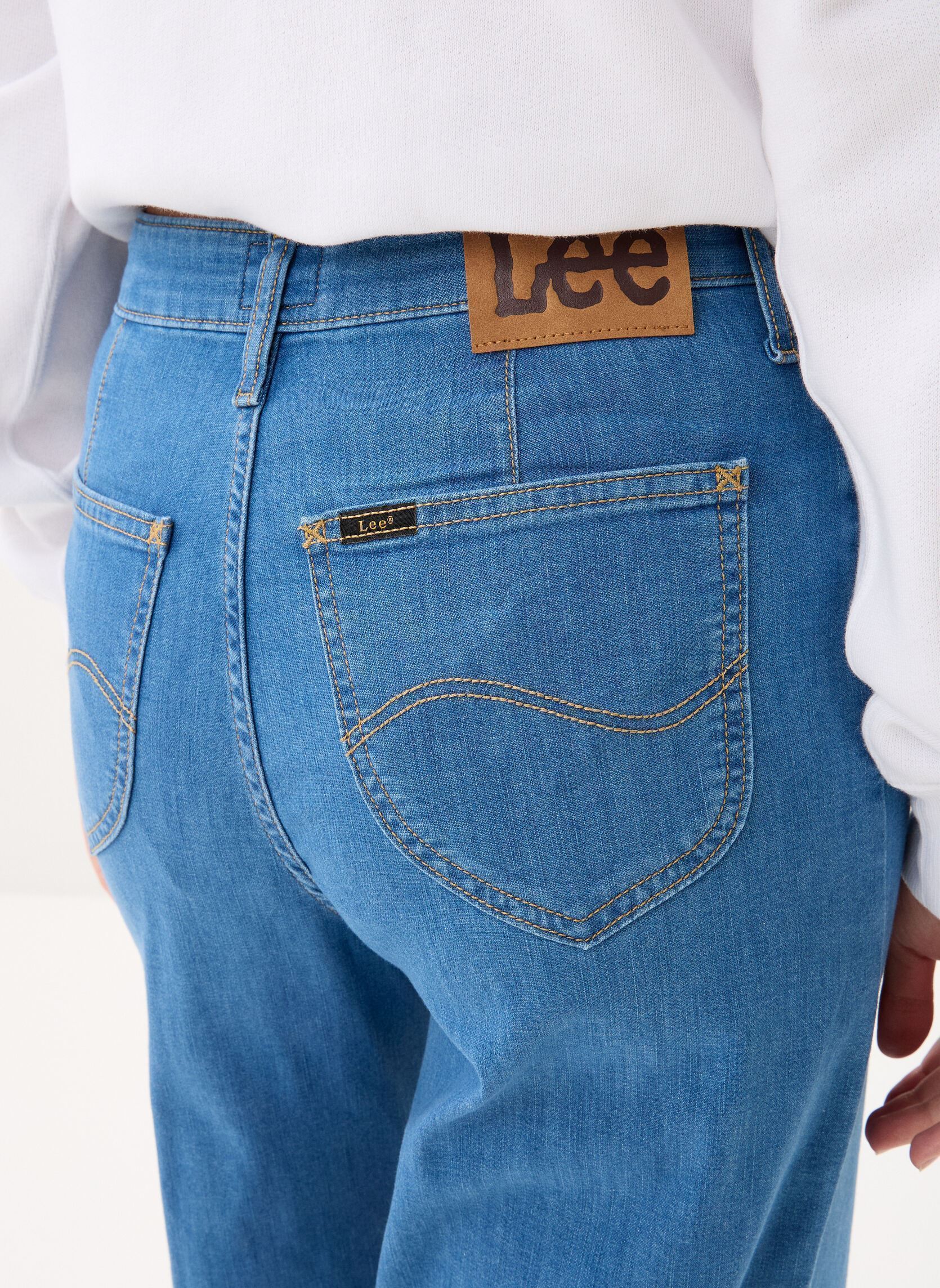 Wijde jeans / Flared Jeans Stella dames blauw Lee Wijde jeans / Flared Jeans Stella dames blauw DYE STAR