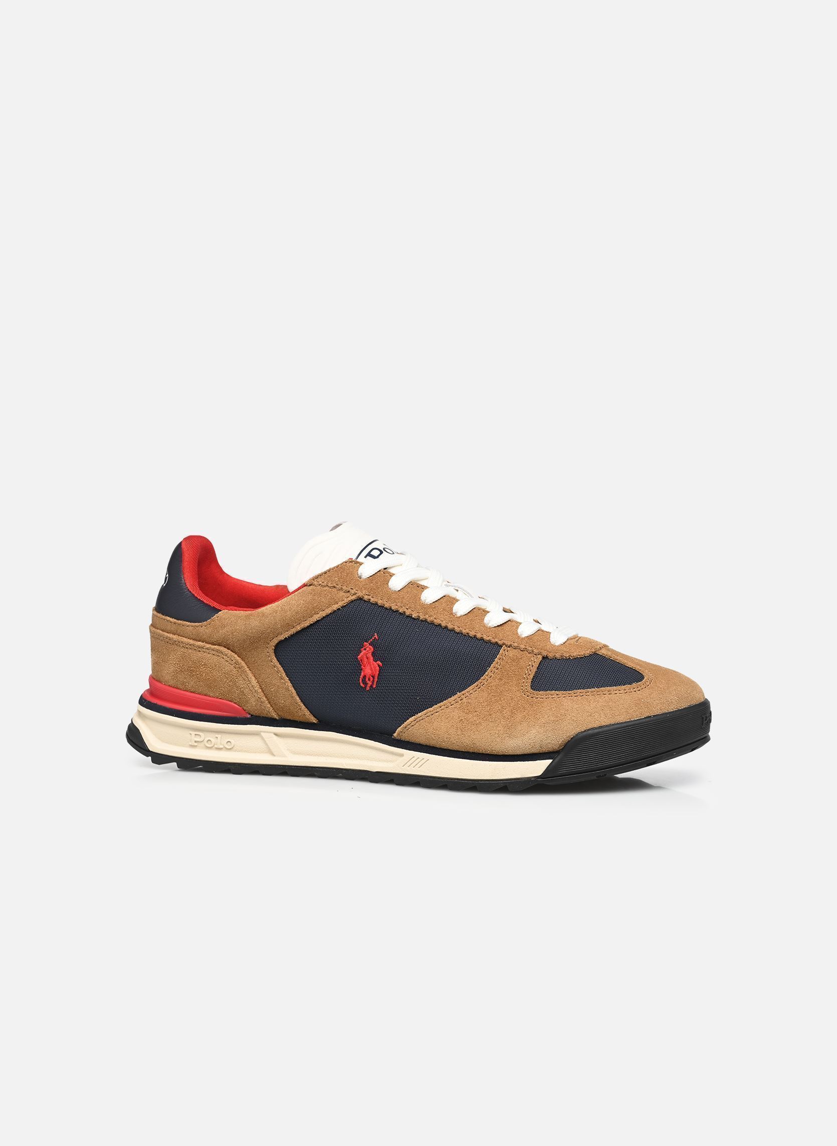 Lage sneakers VARICK PP-SNEAKERS-LOW TOP LACE heren bruin Polo Ralph Lauren Lage sneakers VARICK PP-SNEAKERS-LOW TOP LACE heren bruin DESERT TAN/NAVY/RED