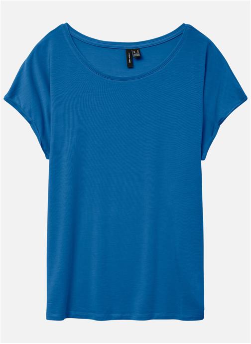 Vero Moda Tee-shirts T-shirt droit femme bleu