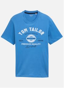 Tee-shirts T-shirt coton col rond homme bleu Tom Tailor Tee-shirts T-shirt coton col rond homme bleu Bleu