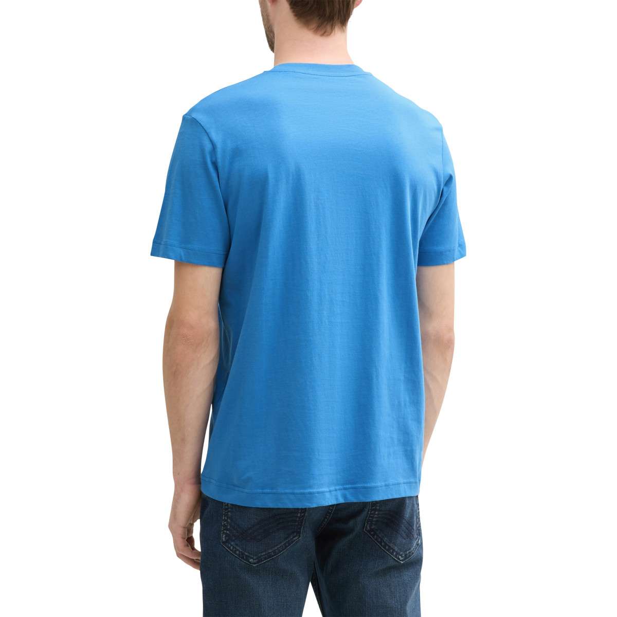 Tee-shirts T-shirt coton col rond homme bleu Tom Tailor Tee-shirts T-shirt coton col rond homme bleu Bleu