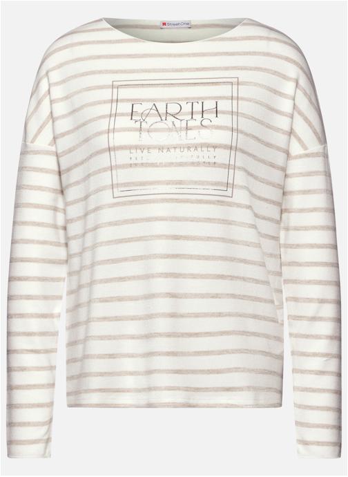 Pull Rayé à Manches Longues Femme MARINE