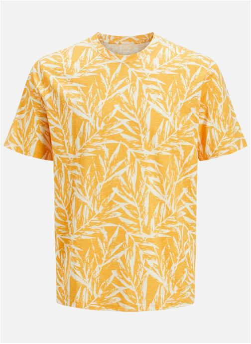 Jack & Jones Tee-shirts T-shirt coton col rond manches courtes droit - 12274909 garçon jaune