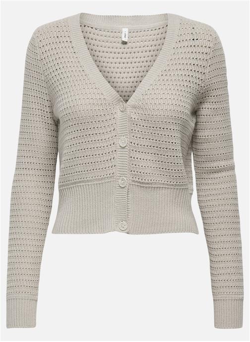ONLY Gilets Cardigan en crochet femme beige