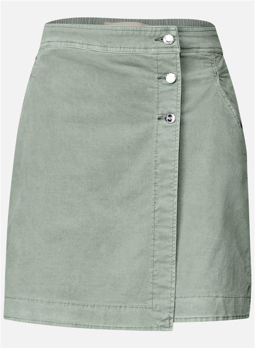 Street One Jupes mi-longues Jupe courte coton droite femme vert