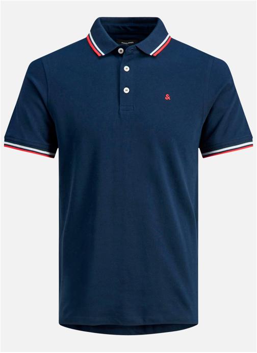 Jack & Jones Plus Polos Polo en maille piquée PAULOS homme bleu