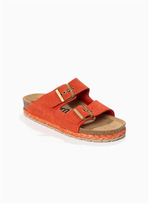 Bayton Mules en cuir suédé ATLAS femme orange