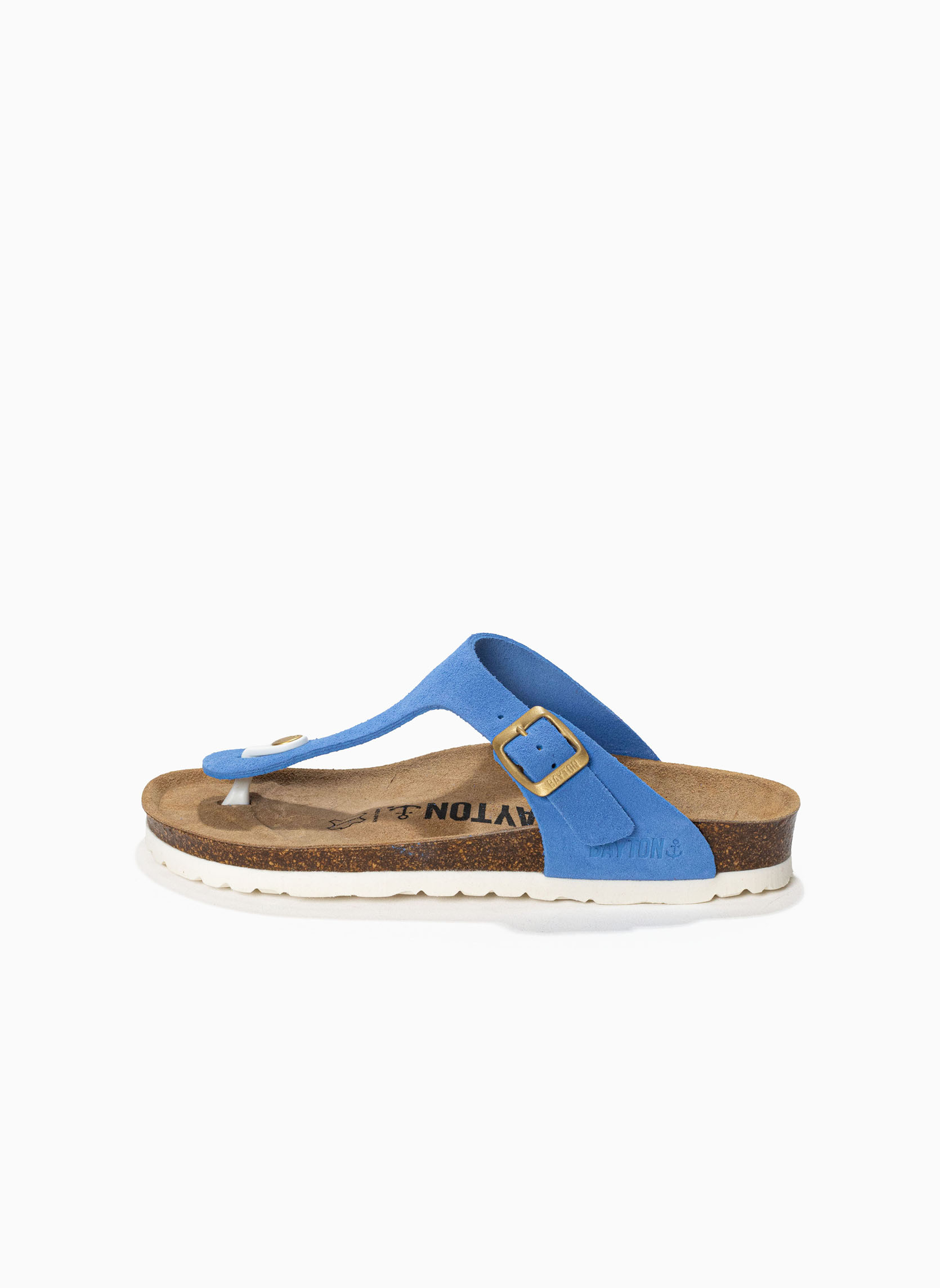 Tongs Tongs en cuir suédé MERCURE pour femme Camel femme bleu Bayton Tongs Tongs en cuir suédé MERCURE pour femme Camel femme bleu Bleu