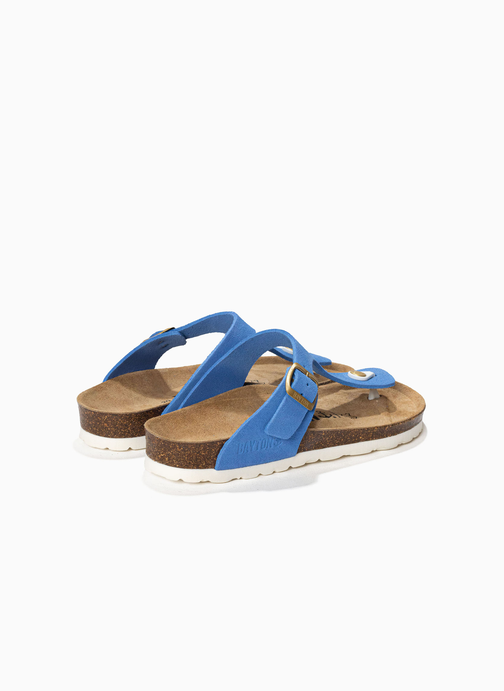 Tongs Tongs en cuir suédé MERCURE pour femme Camel femme bleu Bayton Tongs Tongs en cuir suédé MERCURE pour femme Camel femme bleu Bleu