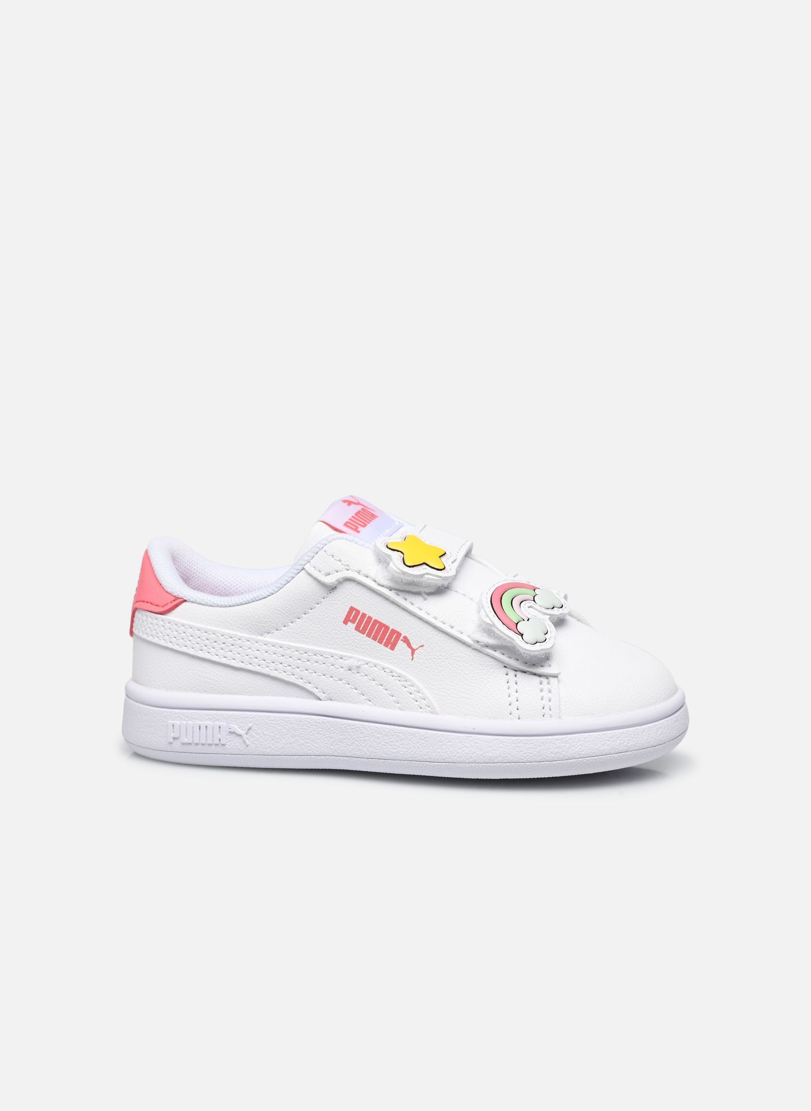 Baskets Puma Smash 3.0 Badges V Inf fille blanc Puma Baskets Puma Smash 3.0 Badges V Inf fille blanc PUMA WHITE-PASS