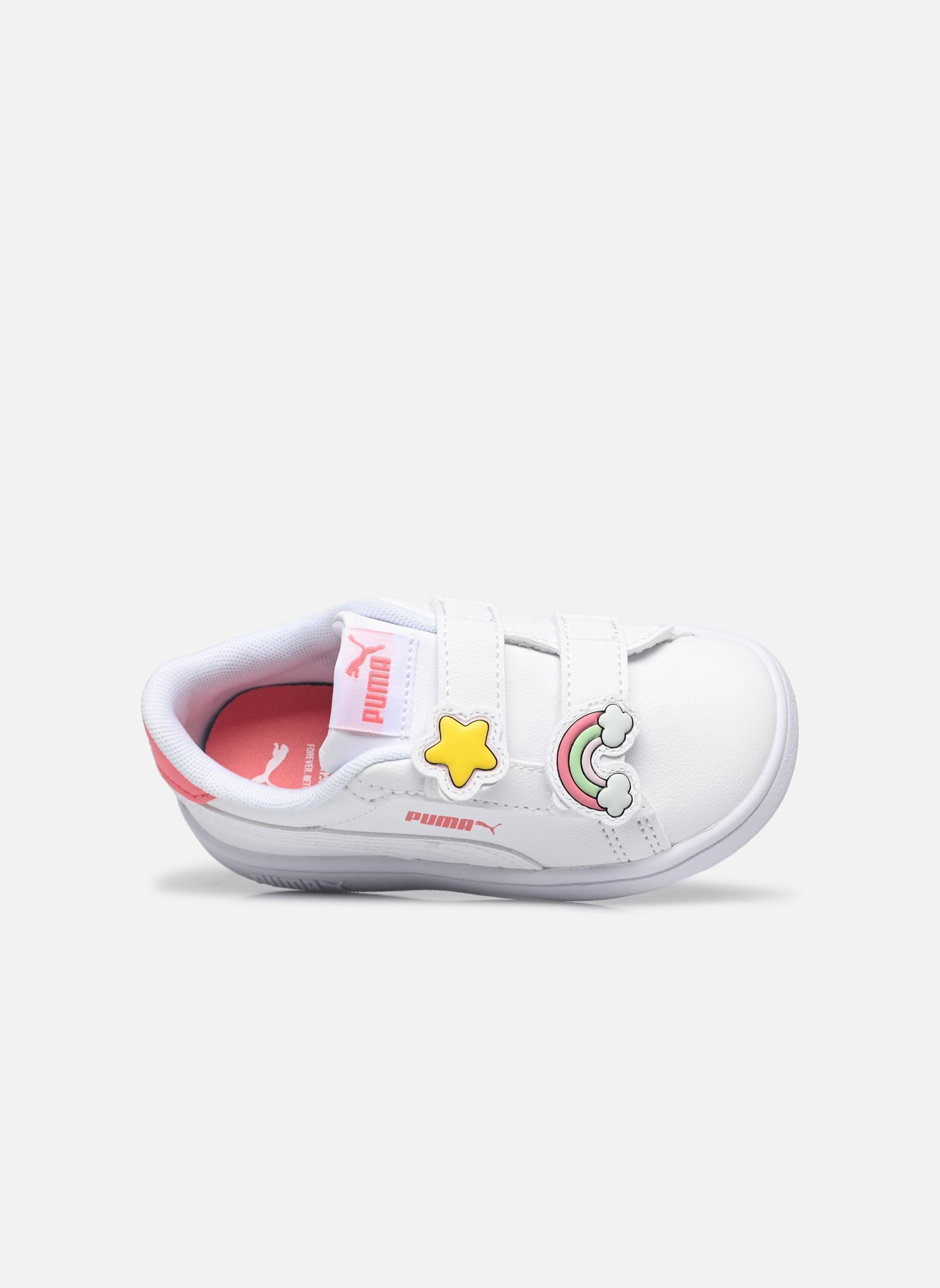 Baskets Puma Smash 3.0 Badges V Inf fille blanc Puma Baskets Puma Smash 3.0 Badges V Inf fille blanc PUMA WHITE-PASS