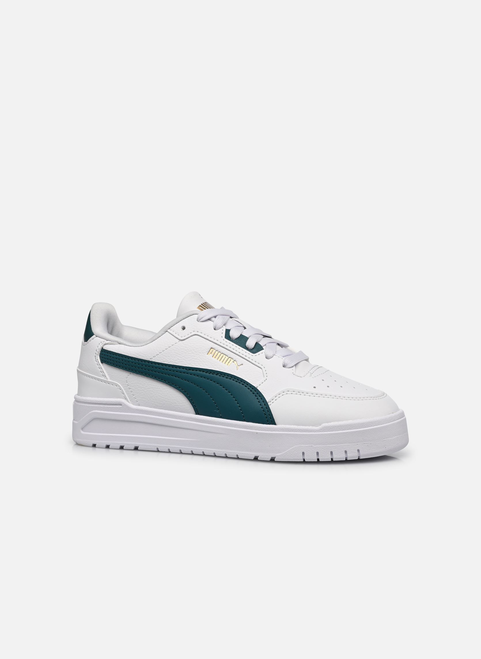 Sneakers Shuffle Downtown Lo Jr jongens wit Puma Sneakers Shuffle Downtown Lo Jr jongens wit PUMA WHITE-EMERALD ICE-PUMA GO
