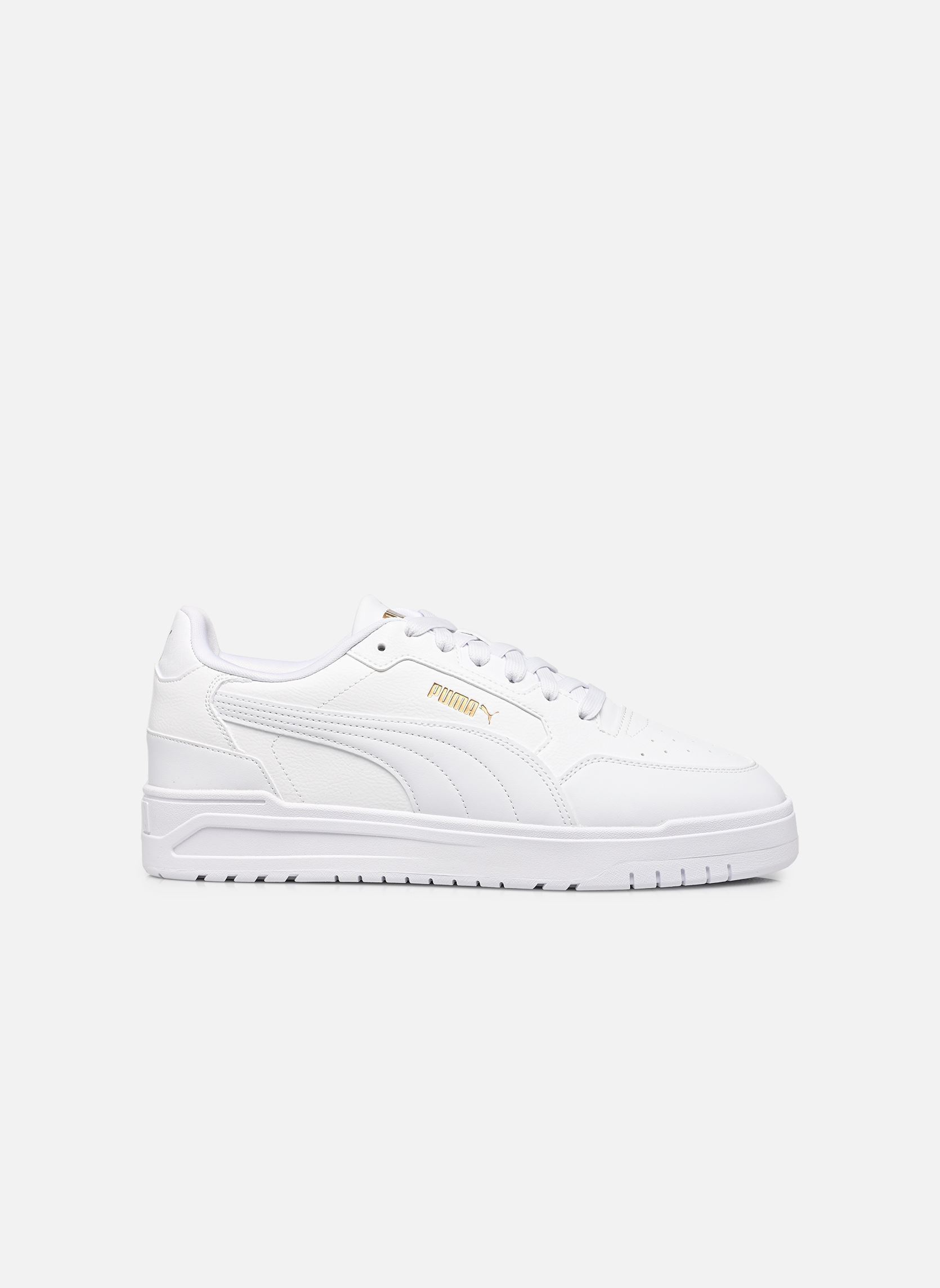 Baskets basses Shuffle Downtown homme blanc Puma Baskets basses Shuffle Downtown homme blanc PUMA WHITE-PUMA WHITE-PUMA GOL