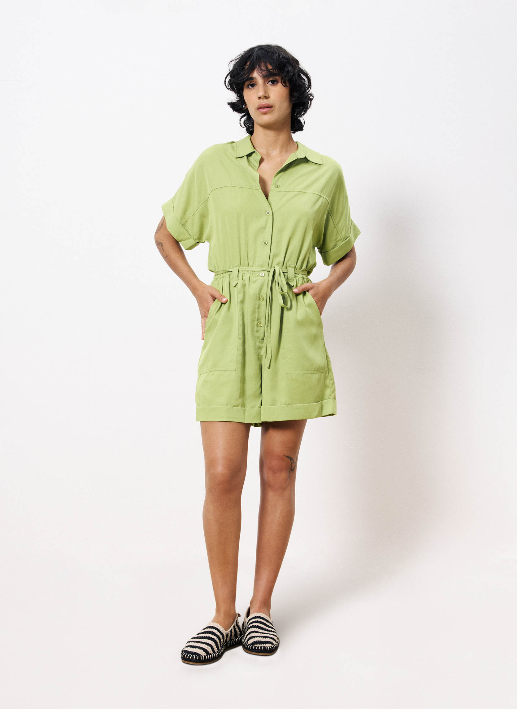 Combi-shorts LILY femme vert FRNCH Combi-shorts LILY femme vert Vert