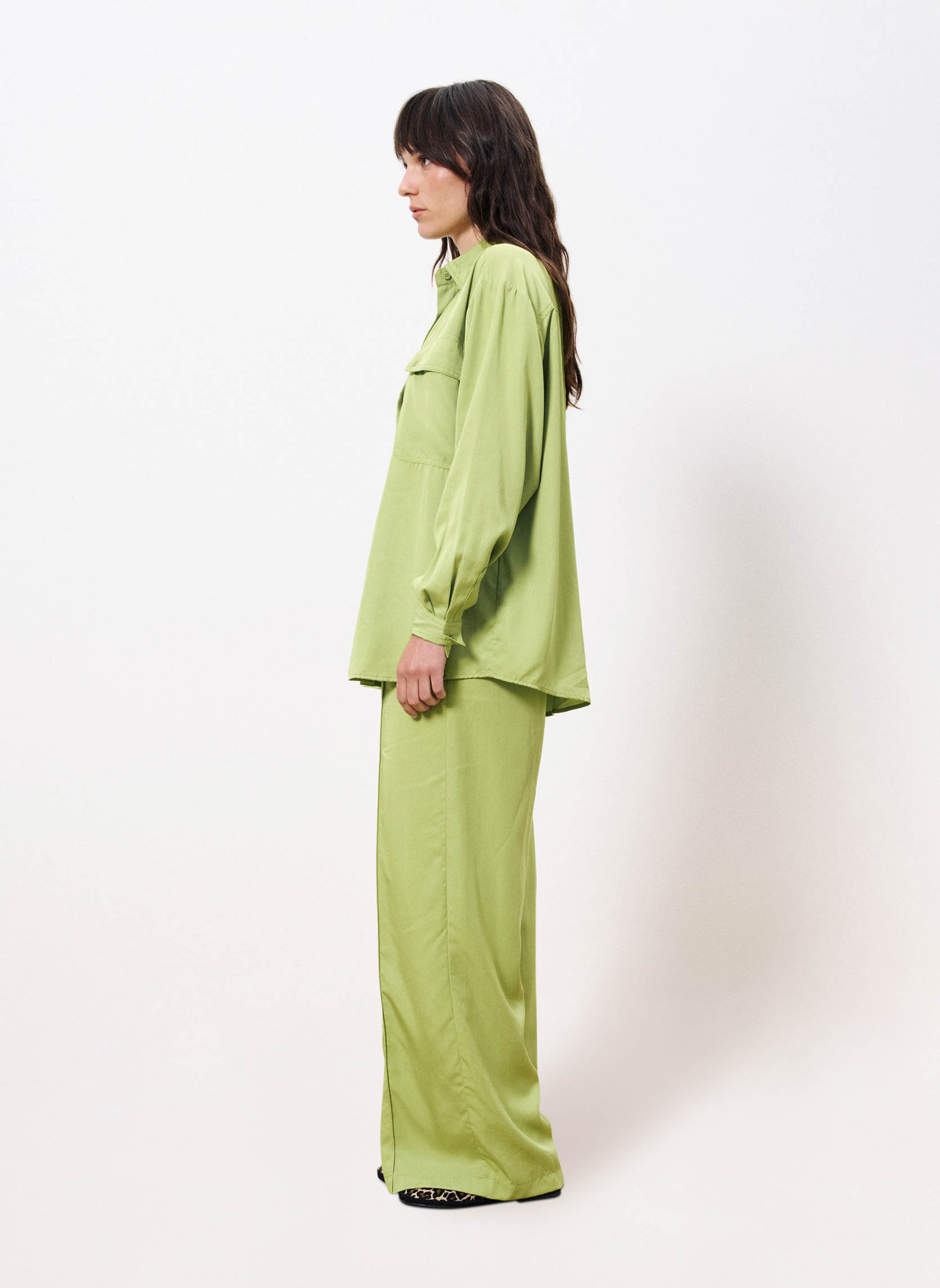 Pantalons droit PALMINA femme vert FRNCH Pantalons droit PALMINA femme vert Vert