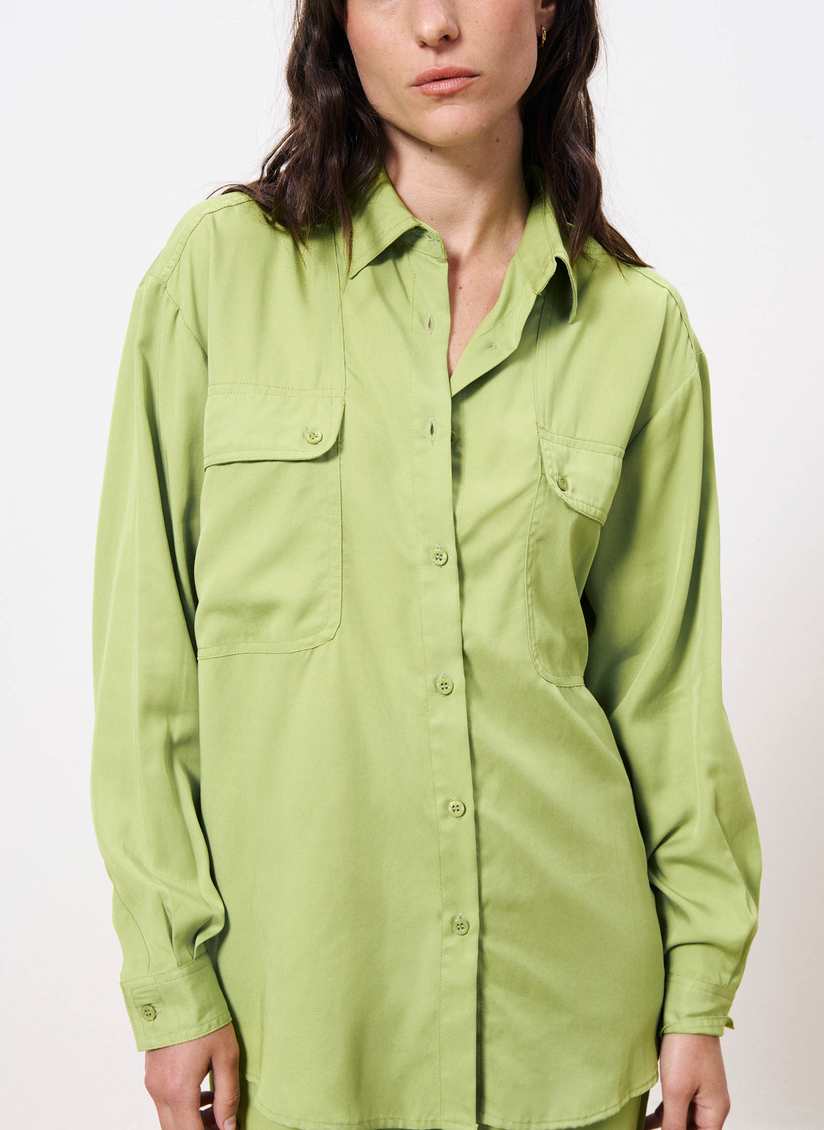 Pantalons droit PALMINA femme vert FRNCH Pantalons droit PALMINA femme vert Vert