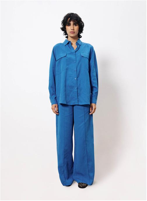 FRNCH Pantalons droit PALMINA femme bleu