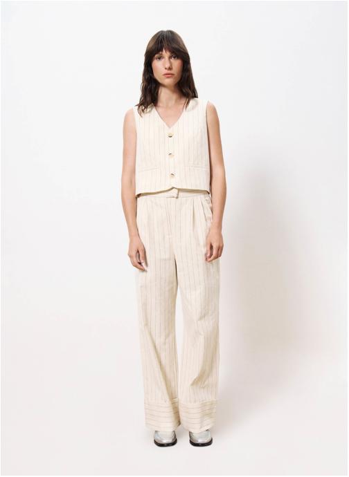 FRNCH Pantalons droit PIA femme beige