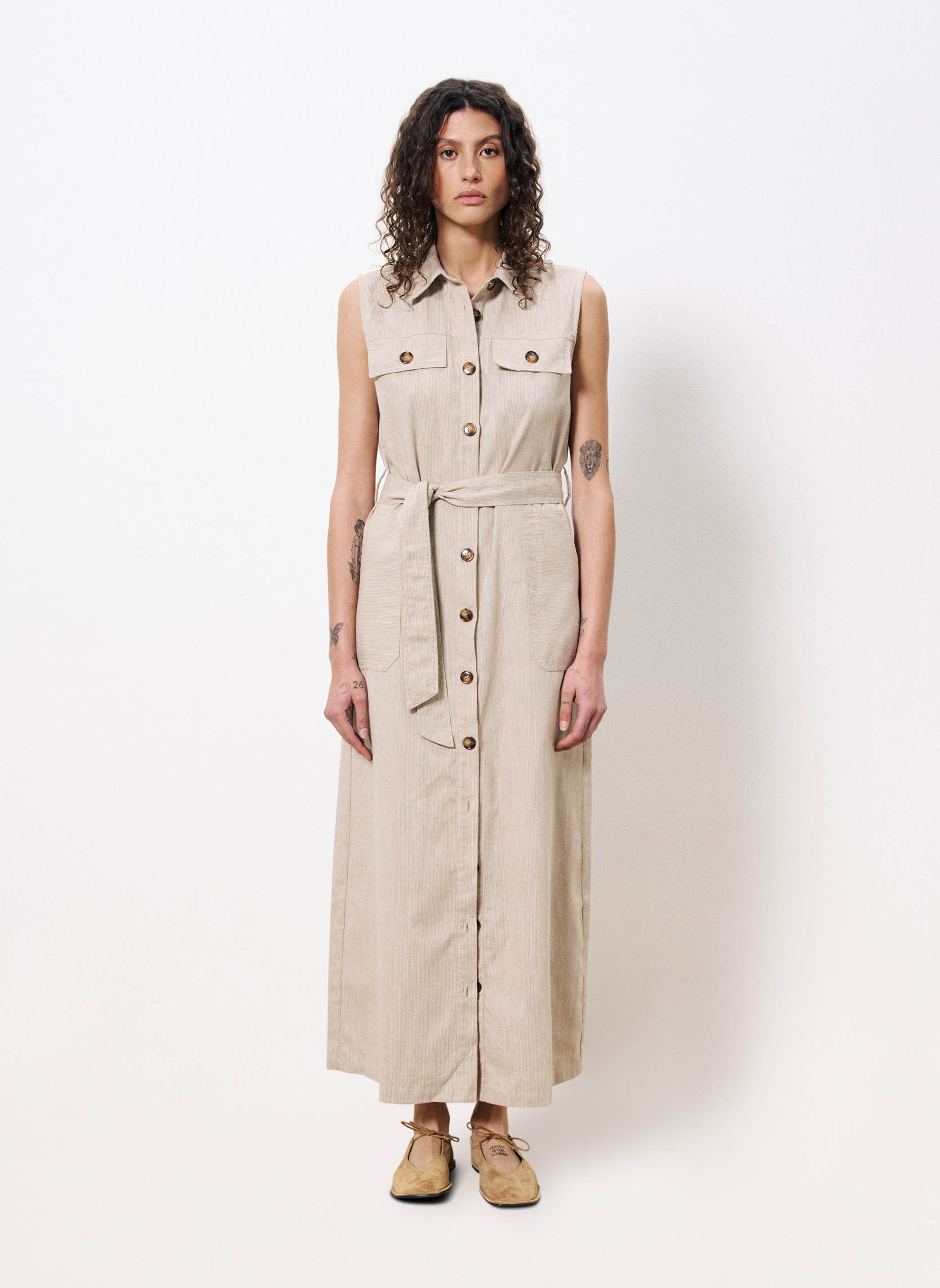 Robes SCARLET femme beige FRNCH Robes SCARLET femme beige Beige