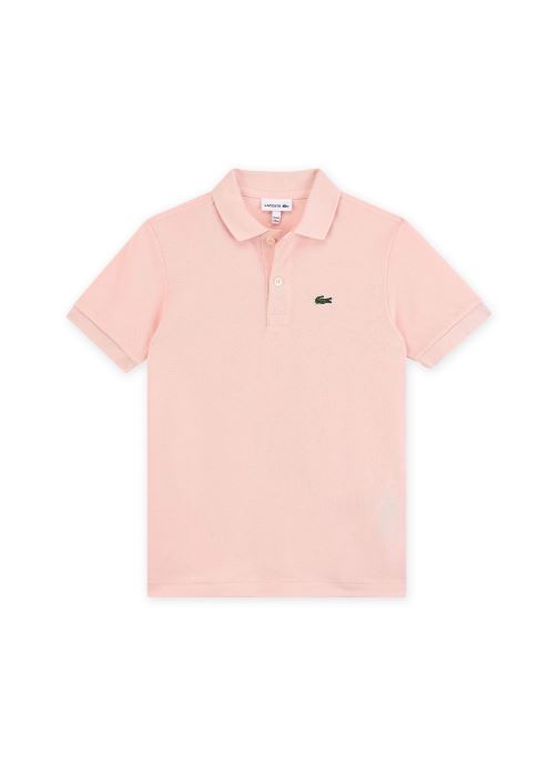 Lacoste Polos SS Pique Polo garçon rose