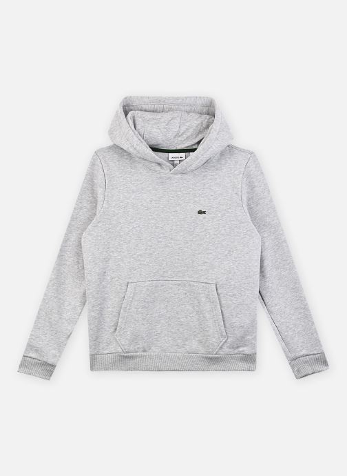 Lacoste Kapuzenpullover Core Fleece Pullover Hoodie jungen grau