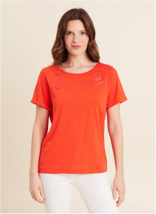 Bréal Pull Orange Femme Pull Femme Breal Vêtements