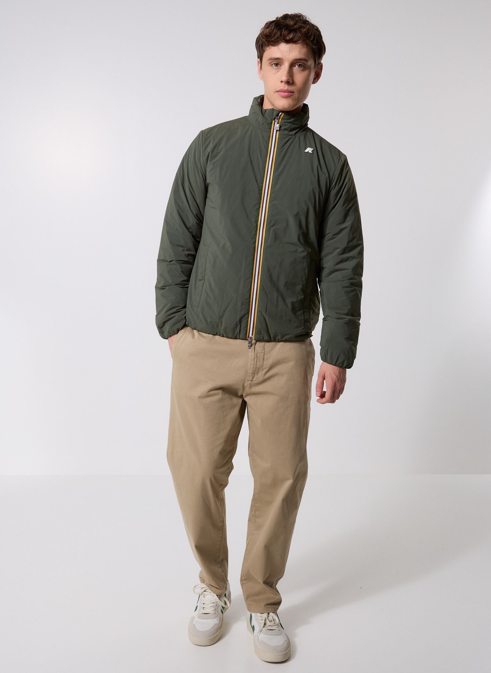 Windjacks Valentine Plain Warm heren groen K-Way Windjacks Valentine Plain Warm heren groen GREEN BLACKISH