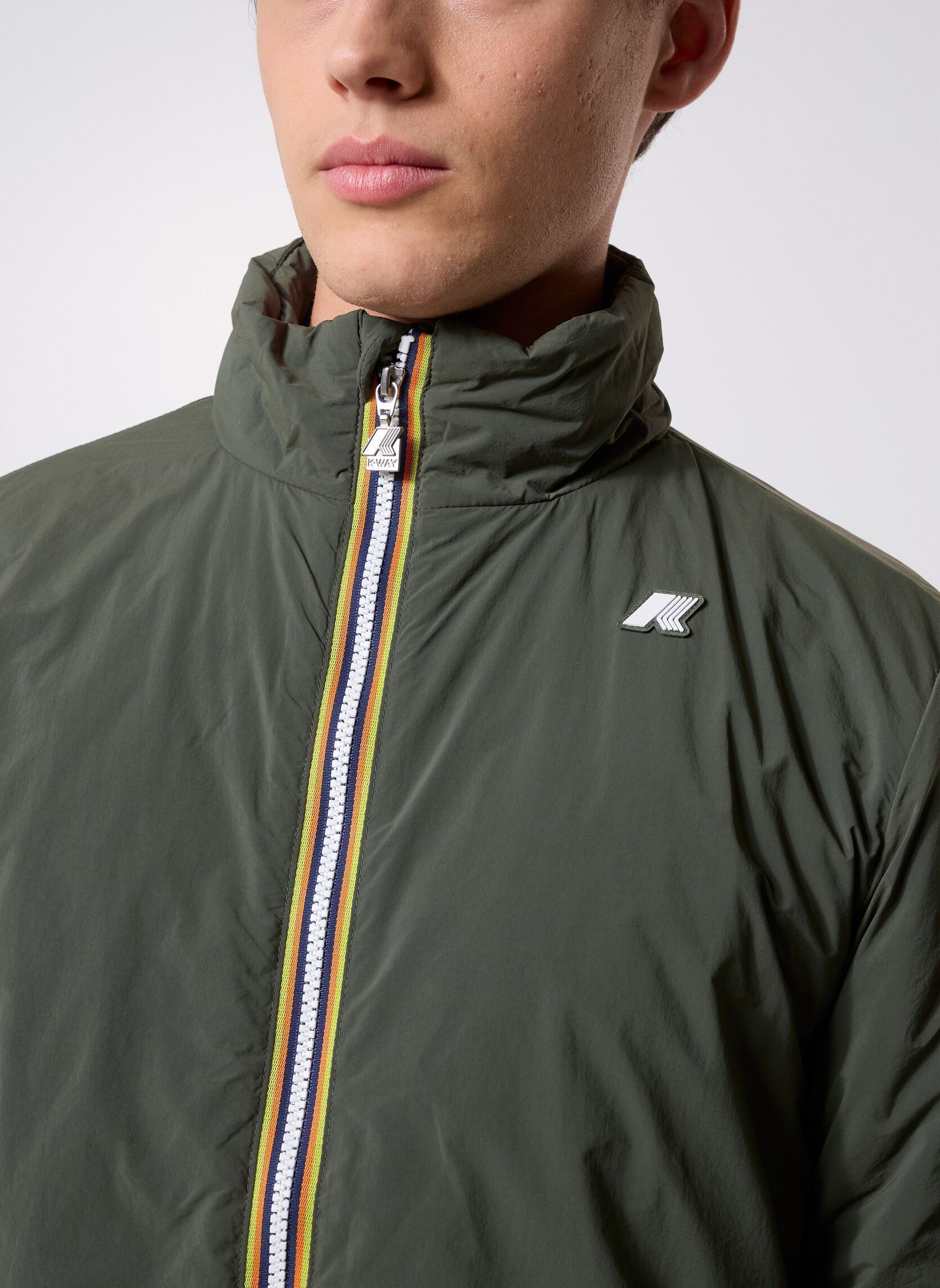 Windjacks Valentine Plain Warm heren groen K-Way Windjacks Valentine Plain Warm heren groen GREEN BLACKISH